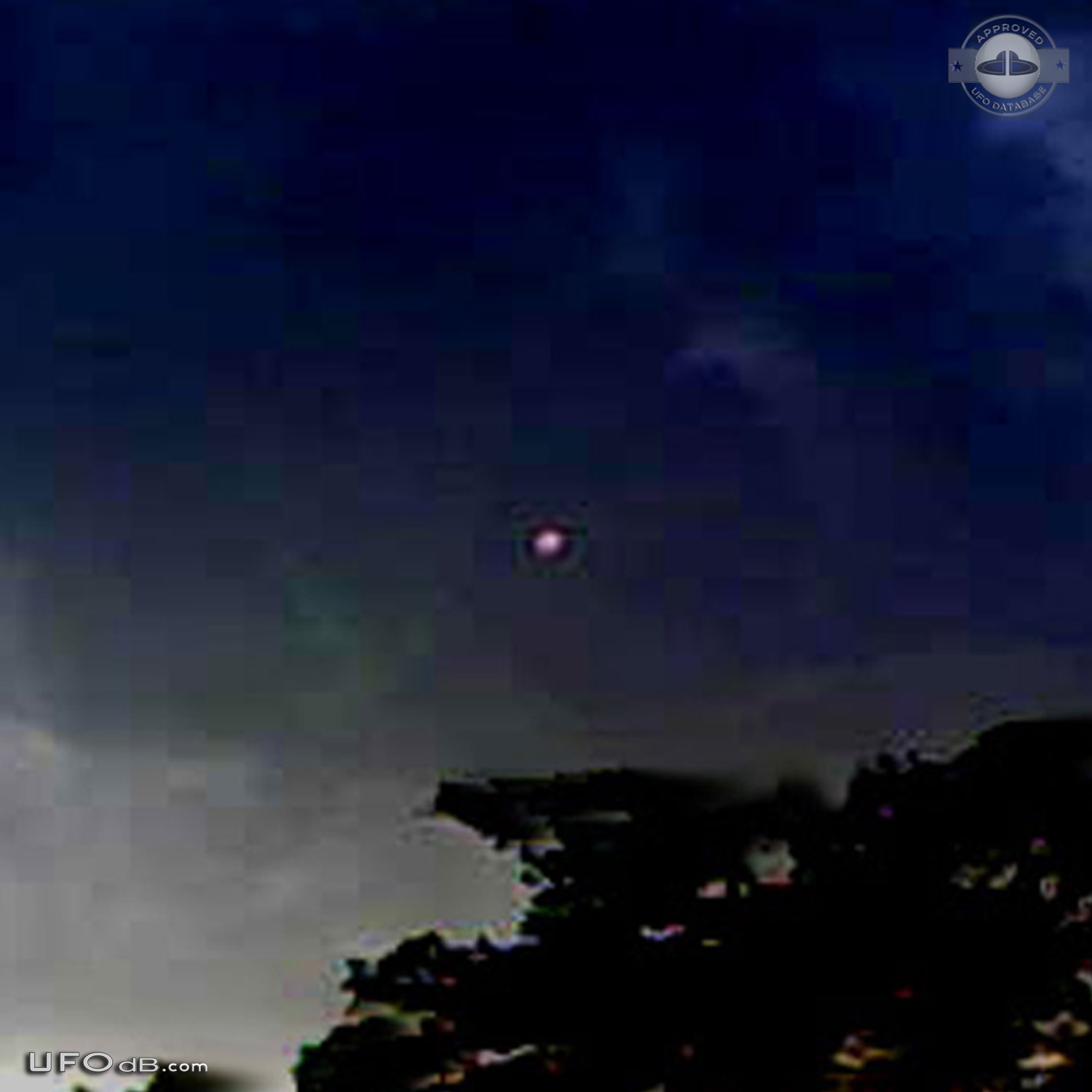 Blimb shaped UFO caught on picture over Zaragoza in Spain in May 1974 UFO Picture #458-3