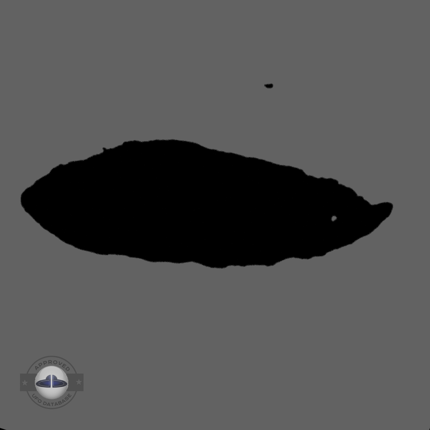 UFO with silver dome shape in clear blue sky. UFO picture Alagamar UFO Picture #86-6