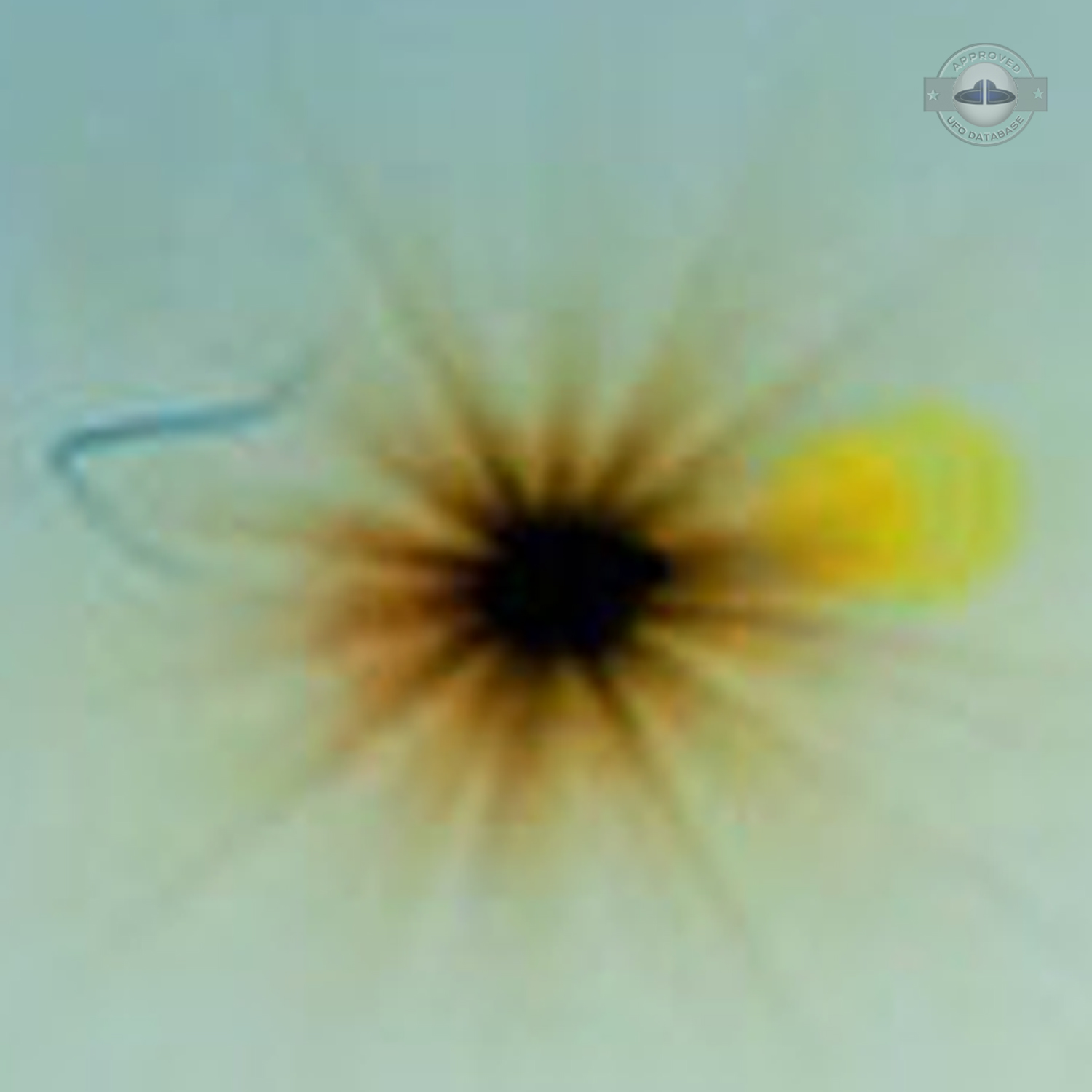 Bright glowing UFO caught on picture during long exposure | England UFO Picture #218-6