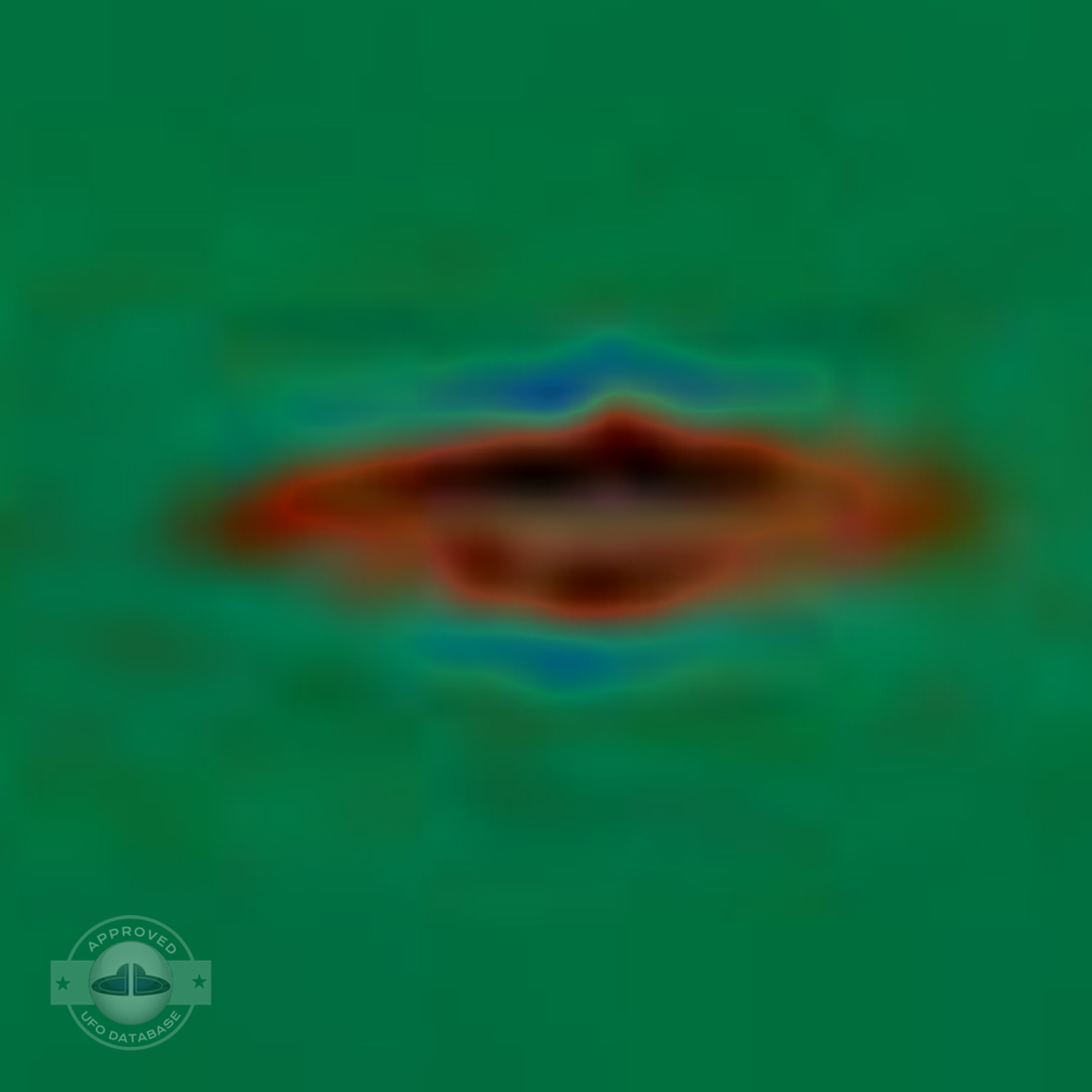 White UFO passing in cloudless turquoise sky over Sao Paulo Brazil UFO Picture #204-6