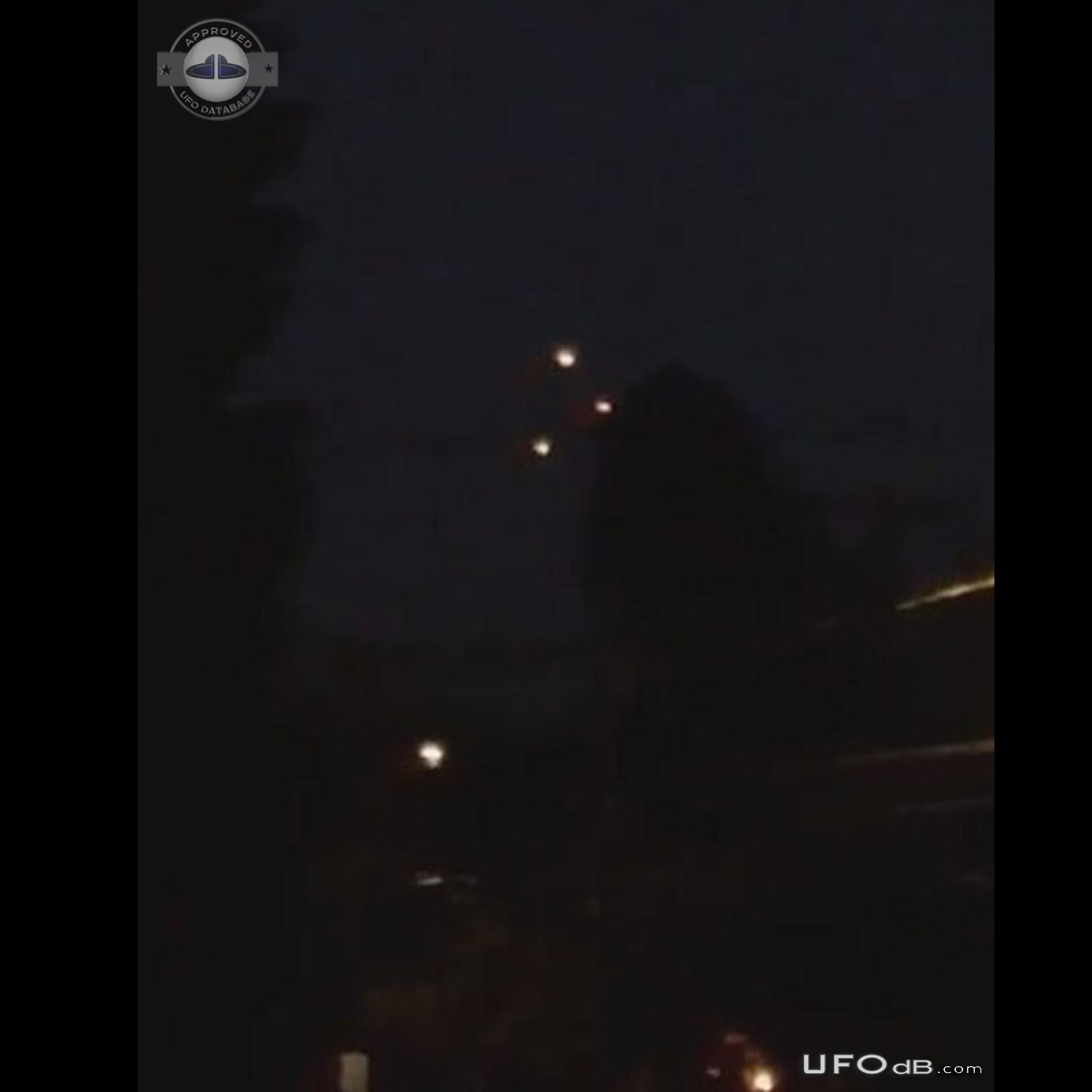 Couple Photographs 3 moving bright UFOs over Portland, Oregon 2017 UFO Picture #812-1