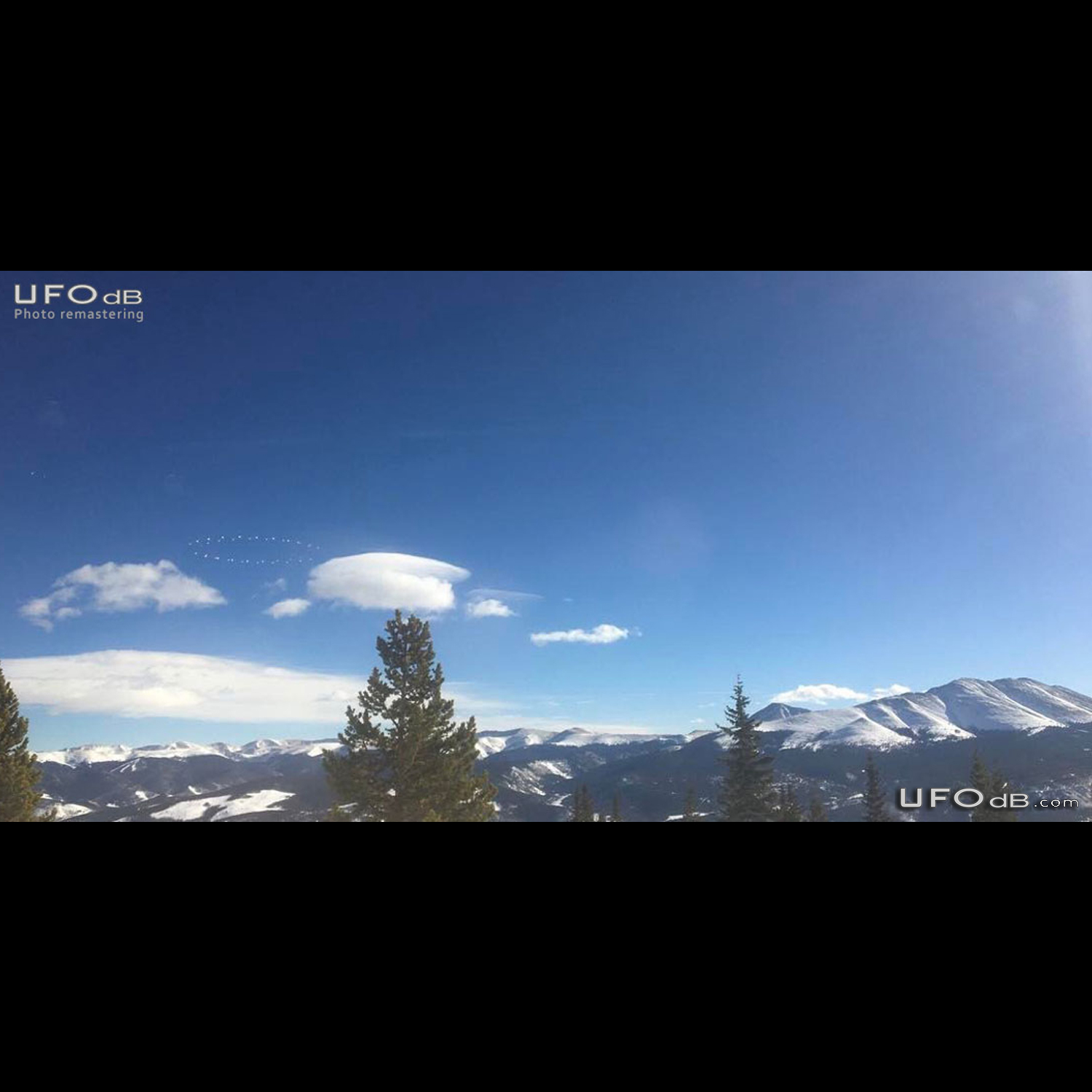 Friend snowboarder capture incredible UFO in the mountains near Brecke UFO Picture #823-1