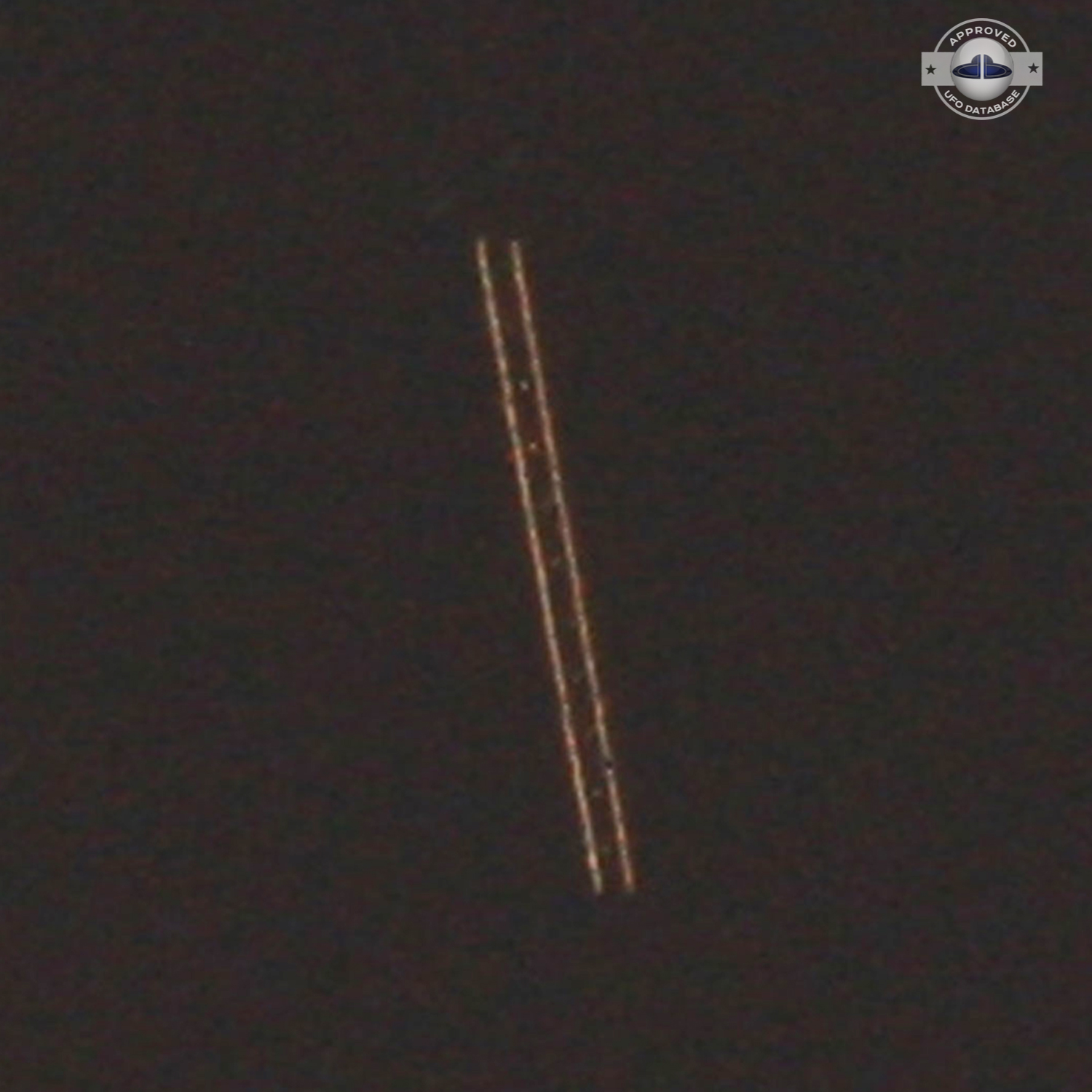 Long UFO ship in the space caught on picture over Toronto Ontario 2012 UFO Picture #514-2