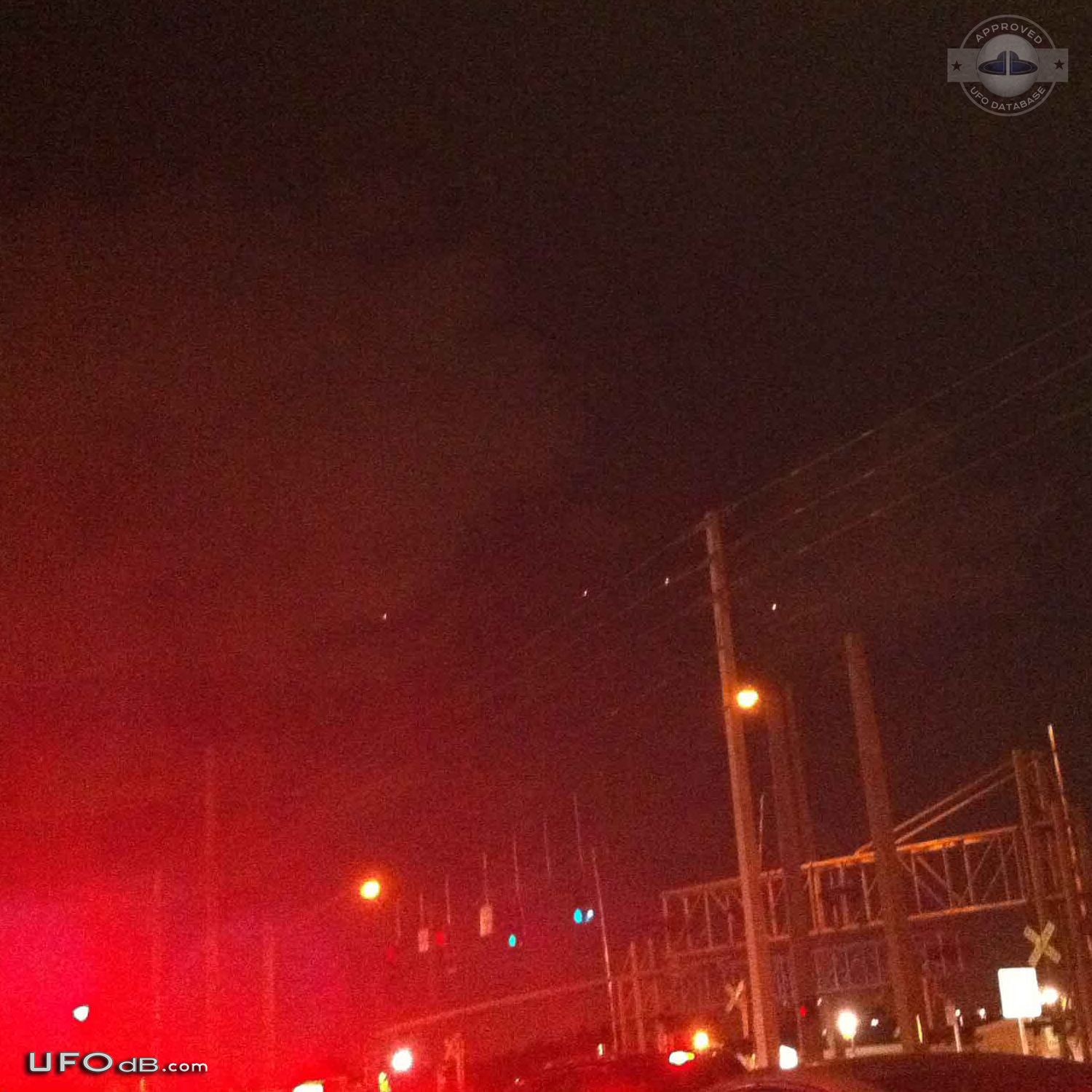 Many UFOs caught on picture near crossing - North Miami beach, Florida UFO Picture #388-1
