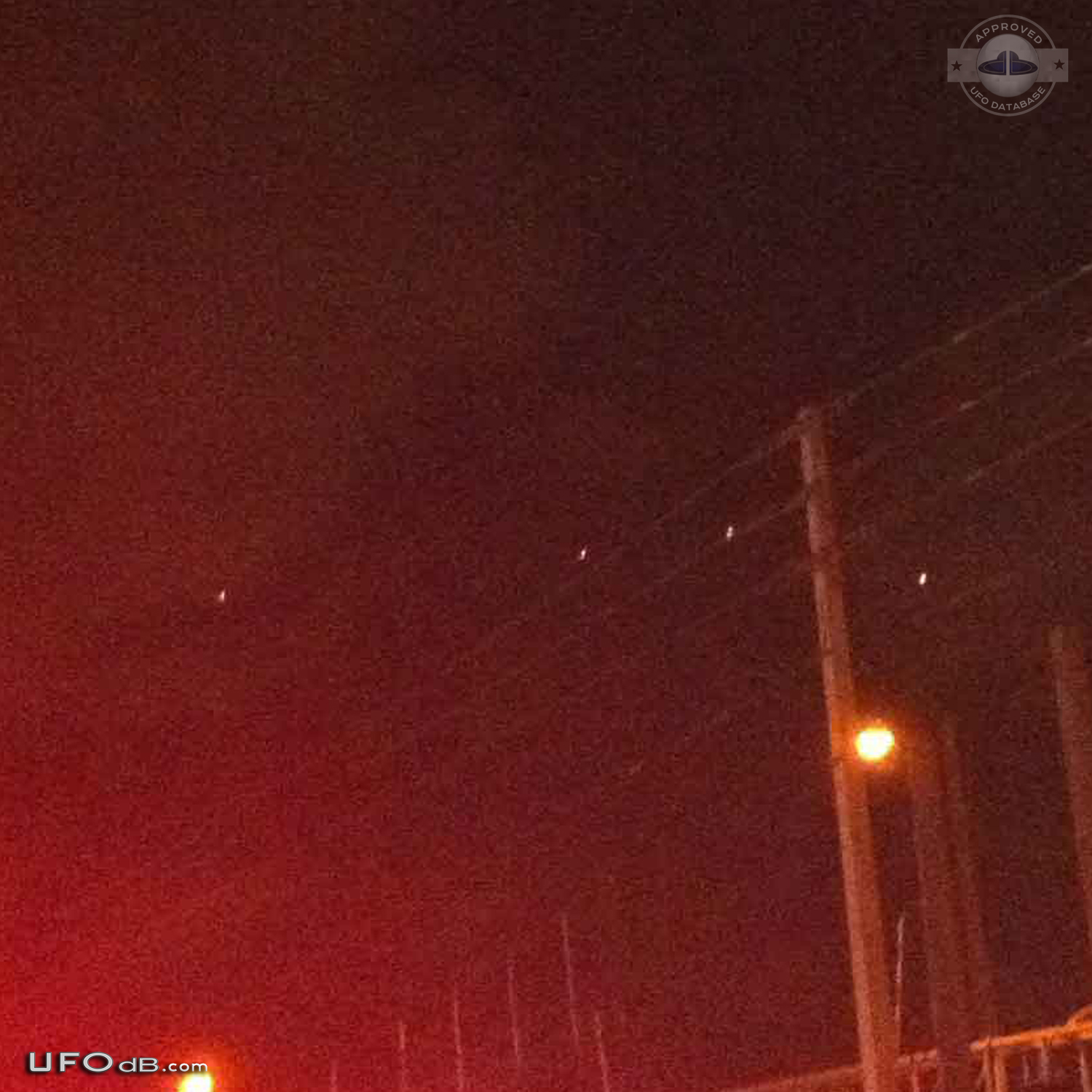 Many UFOs caught on picture near crossing - North Miami beach, Florida UFO Picture #388-2
