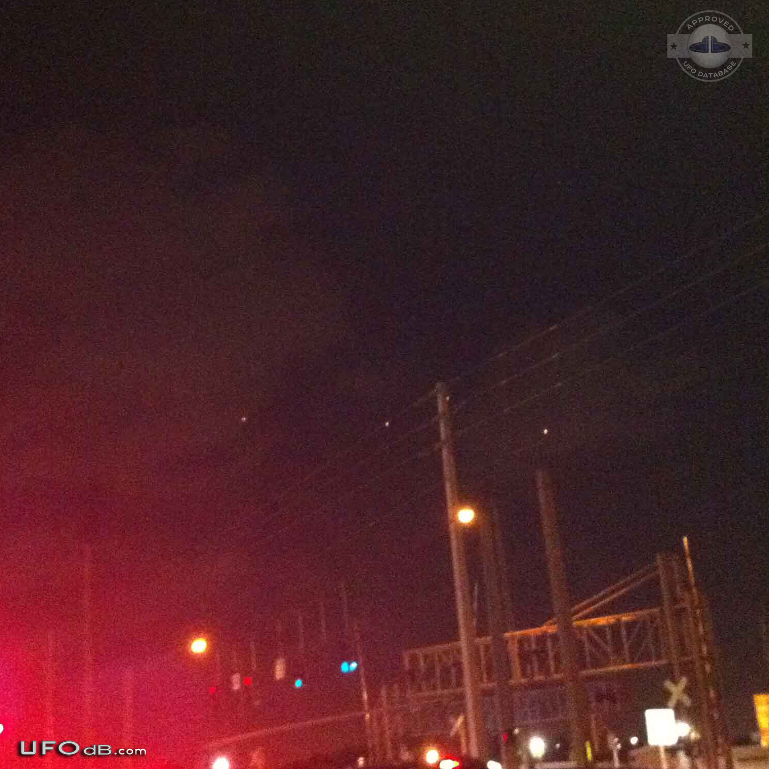 Many UFOs caught on picture near crossing - North Miami beach, Florida UFO Picture #388-3