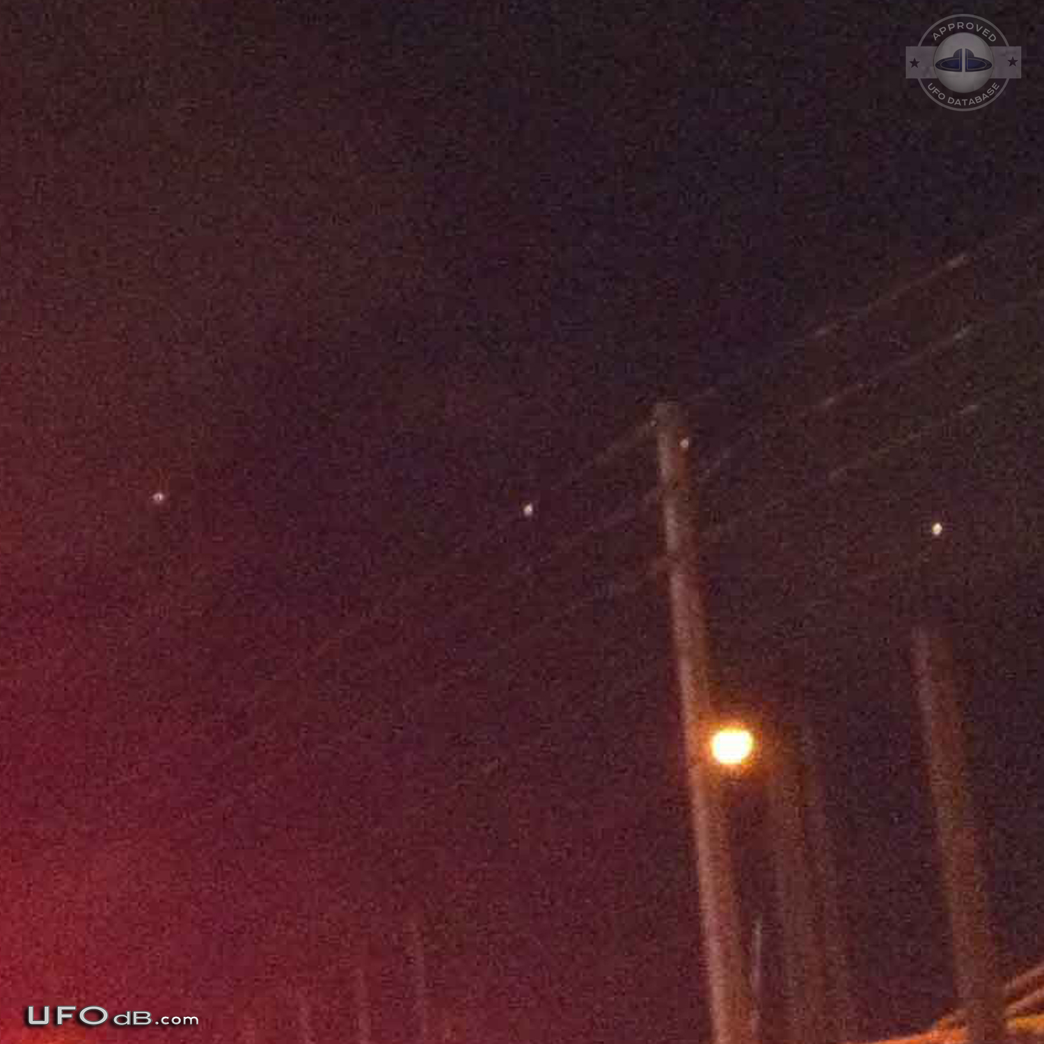 Many UFOs caught on picture near crossing - North Miami beach, Florida UFO Picture #388-4