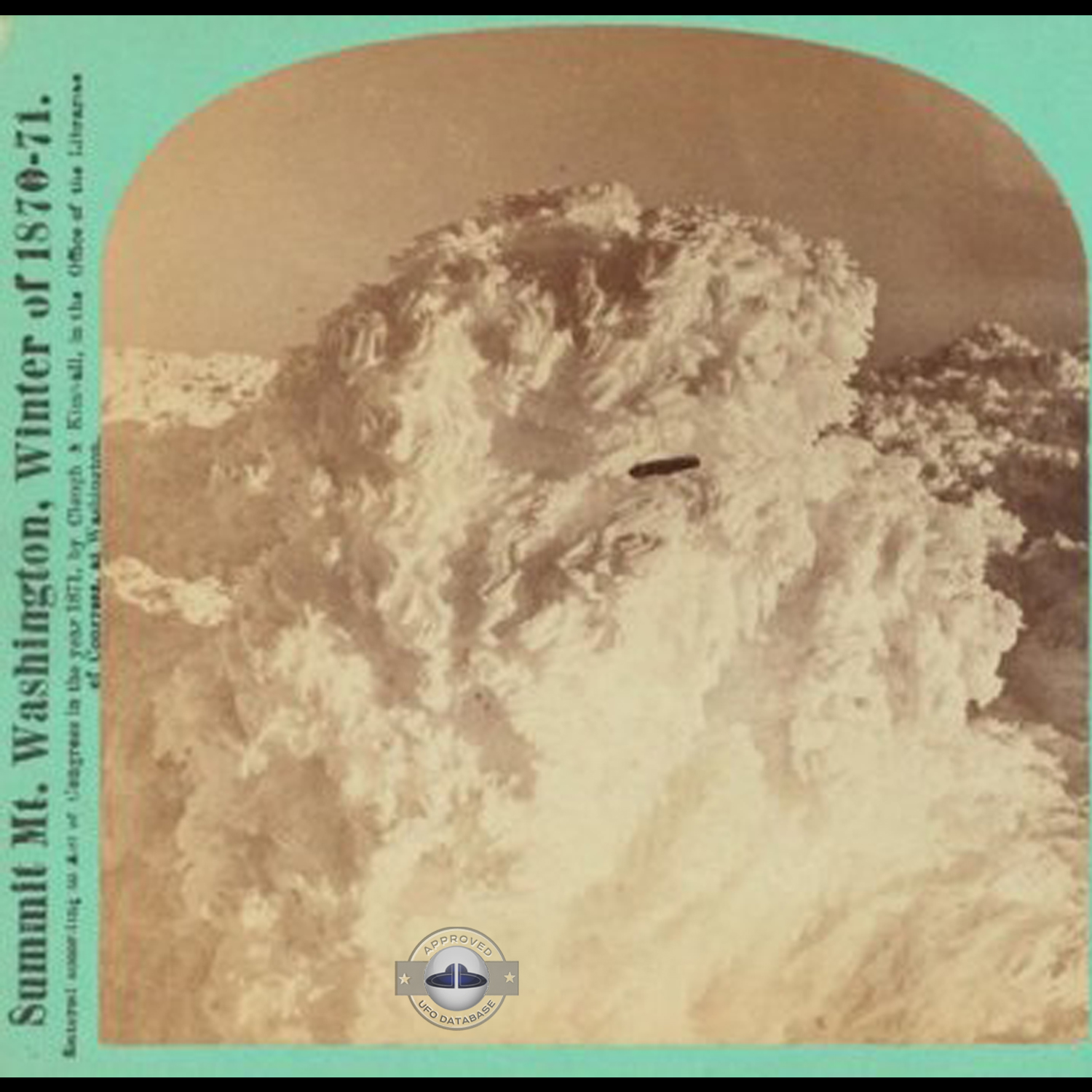 Oldest UFO Picture | Winter 1870 | Mount Washington, New Hampshire UFO Picture #110-2