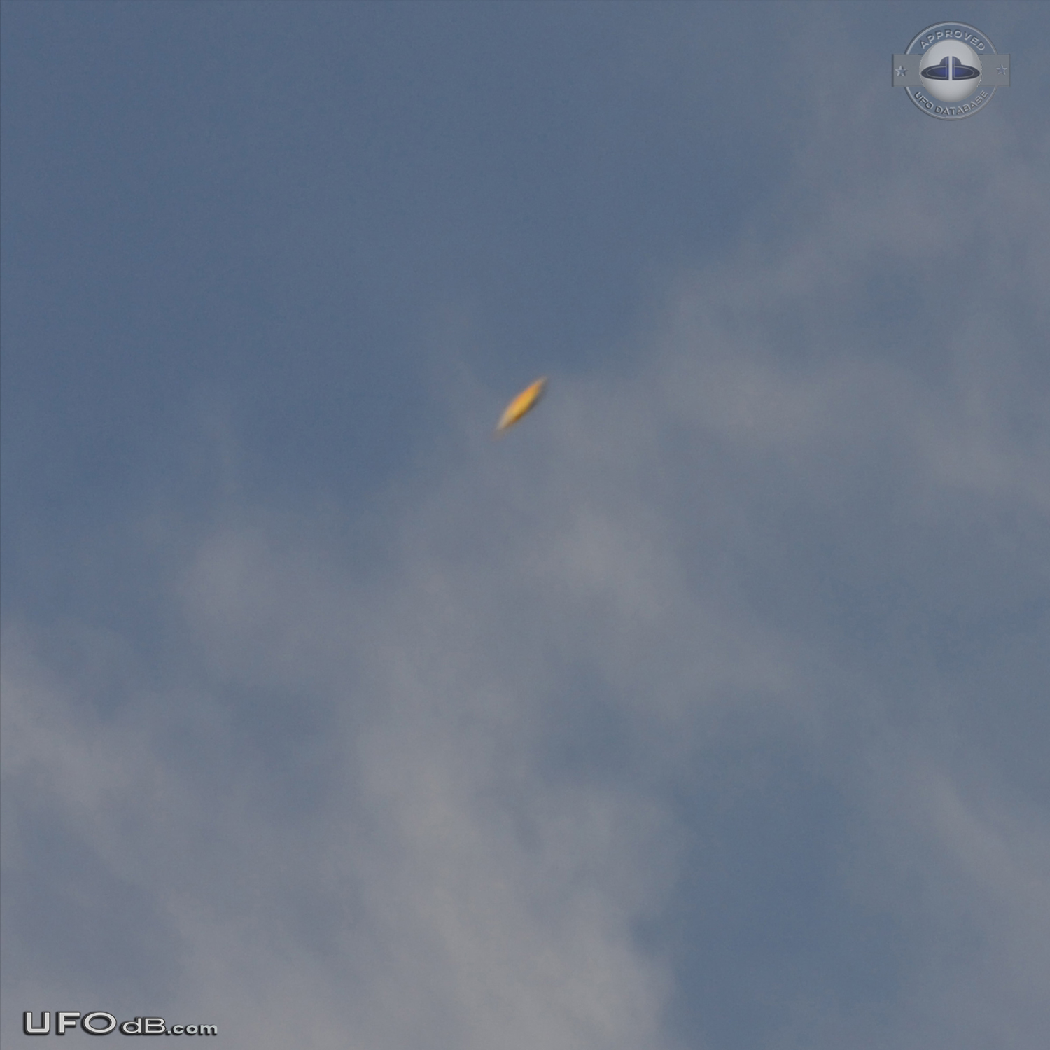 Orange Saucer UFO caught on picture over Chatsworth, California 2012 UFO Picture #507-1
