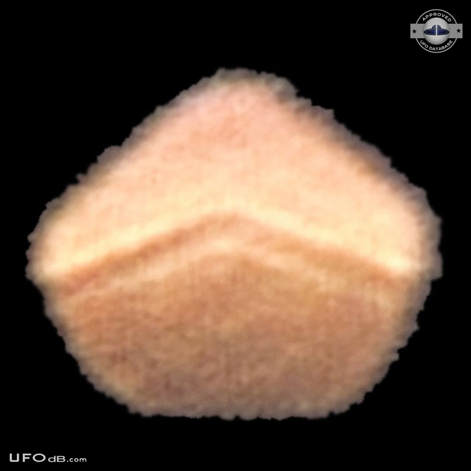 Orange UFO with strange shape zig zagging in the sky - Wales, UK 2012 UFO Picture #409-3
