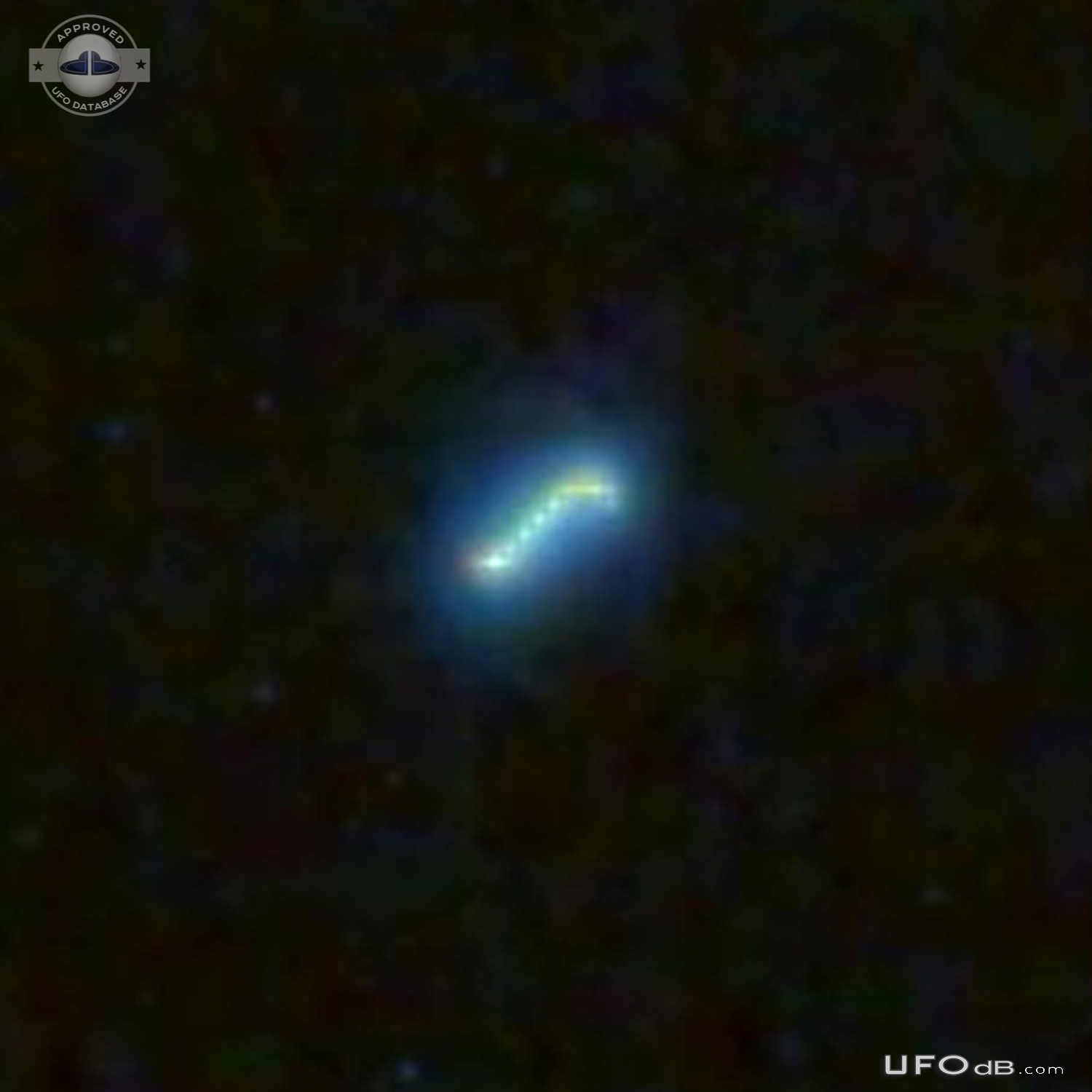 Perfect circle UFO with blue light in Satu Mare Romania in 2010 UFO Picture #841-3