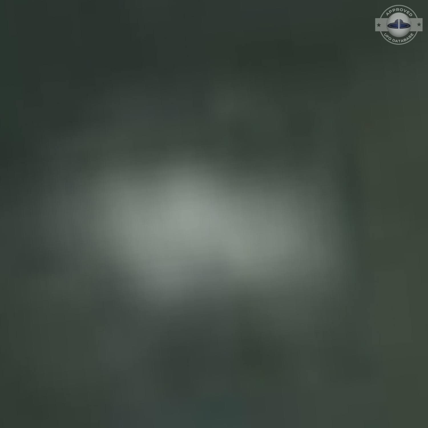 UFO flying over pasture with lama and horse in grey cloudy sky UFO Picture #19-6