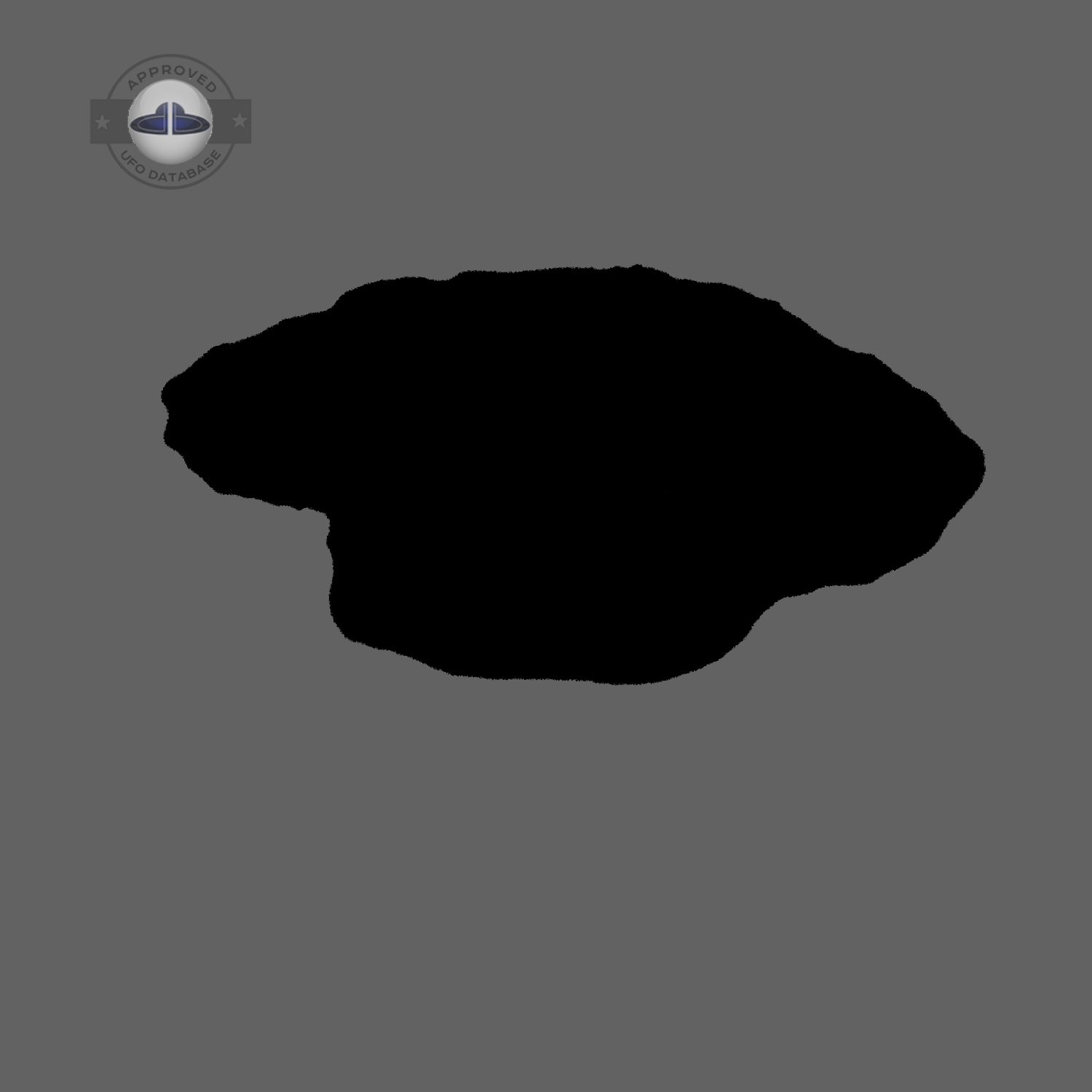UFO muffin shape flying saucer standing over electrical stucture UFO Picture #46-7