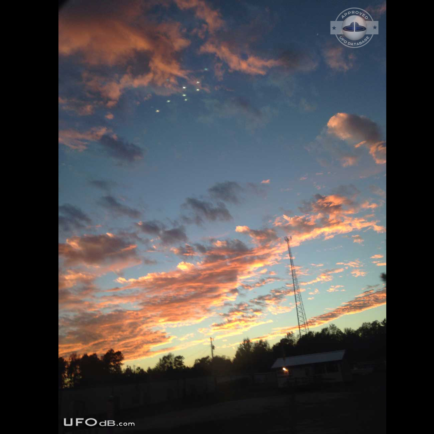 Series of pictures get a fleet of UFOs over Carriere, Mississippi 2013 UFO Picture #558-1