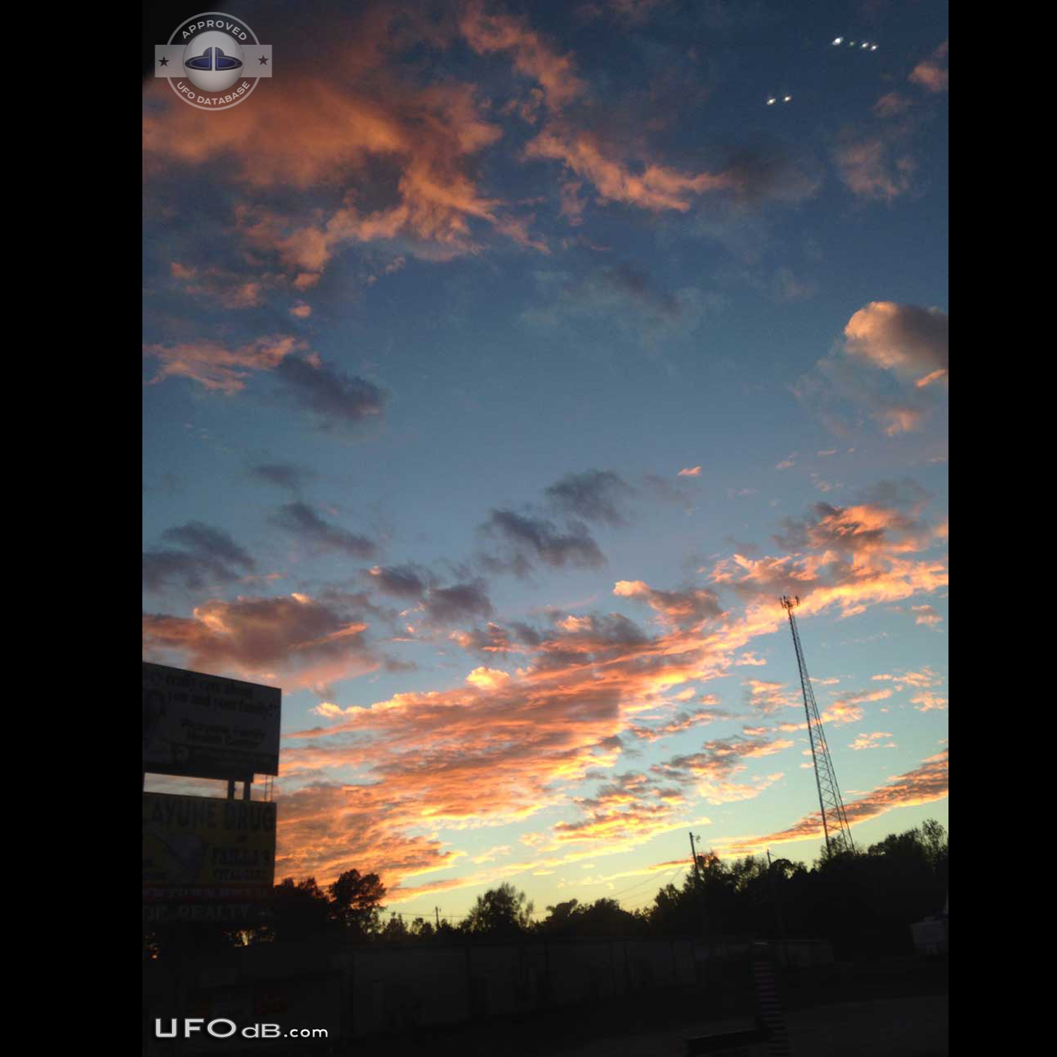 Series of pictures get a fleet of UFOs over Carriere, Mississippi 2013 UFO Picture #558-3