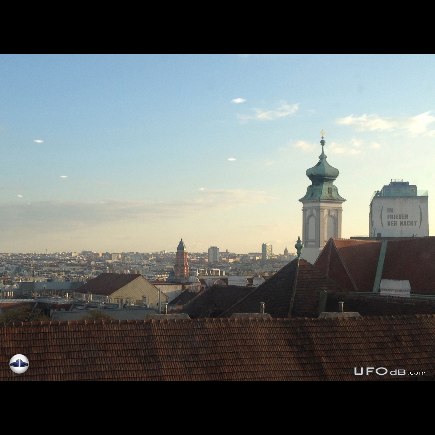 Strange formation of UFOs saucers over Vienna, Austria - October 2015 UFO Picture #741-2