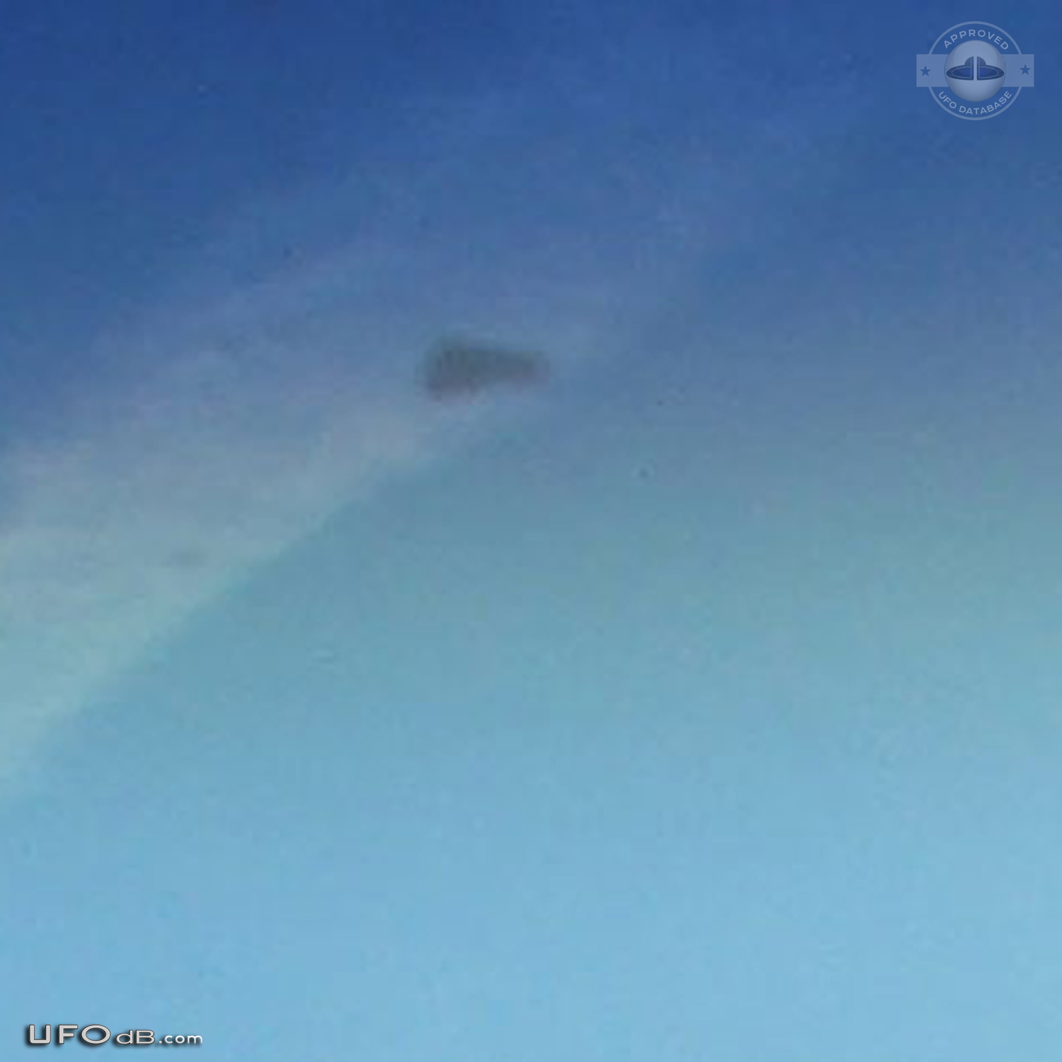 Triangular Black UFO in the sky of Weston, West Virginia USA 2015 UFO Picture #612-4