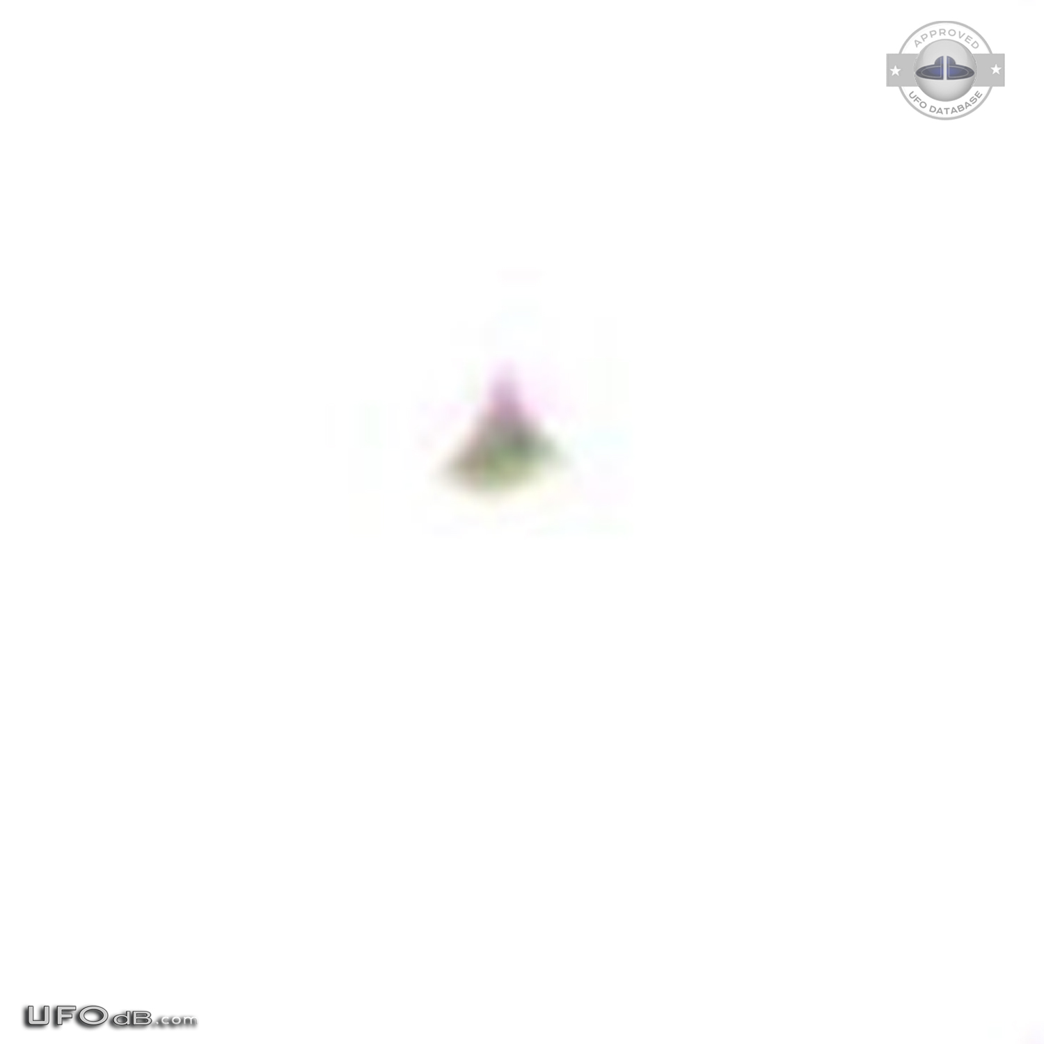 Triangular UFO caught on picture in Fort William, Scotland in 2010 UFO Picture #501-4