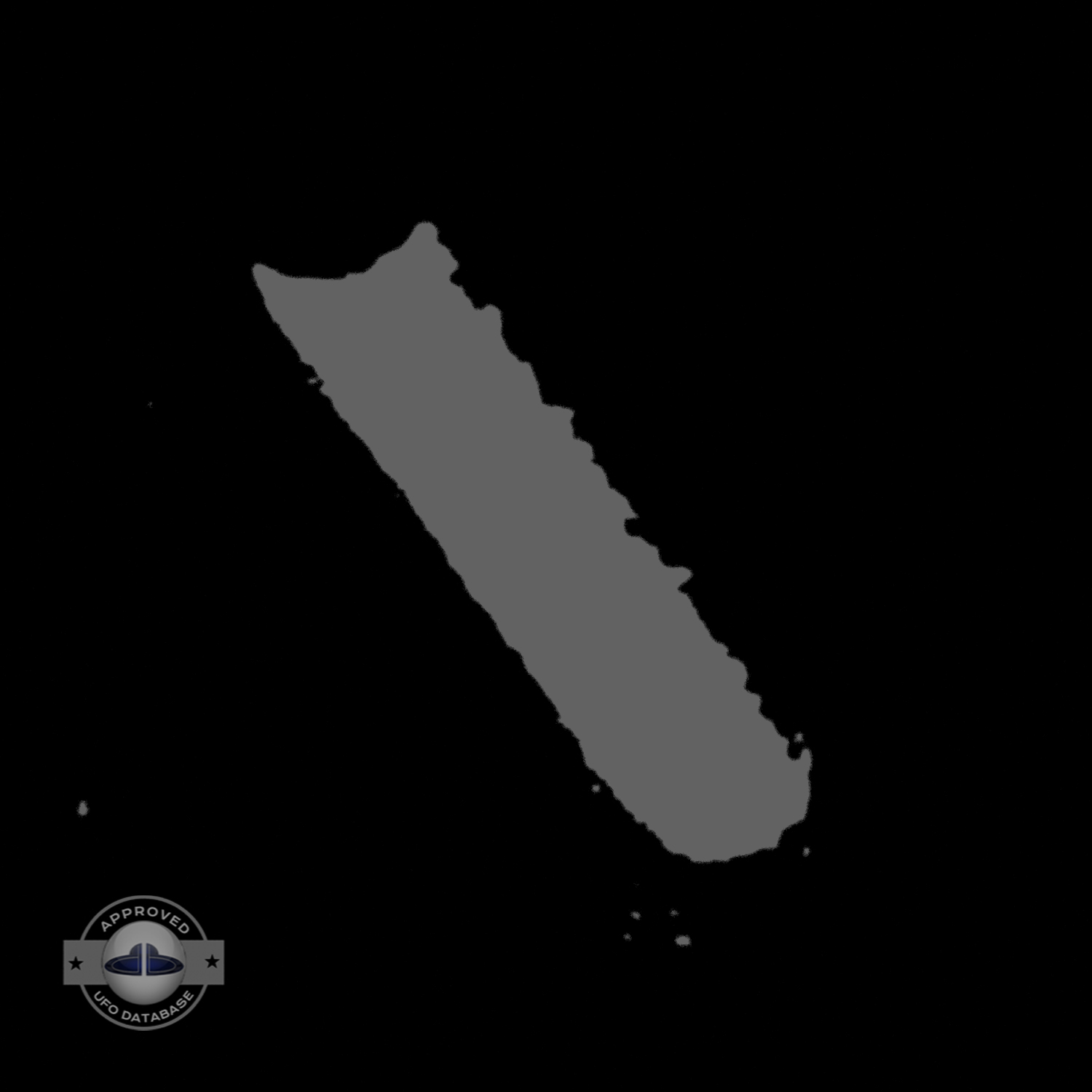 Tube shaped UFO - We can see the black hole at the end | New York UFO Picture #114-9