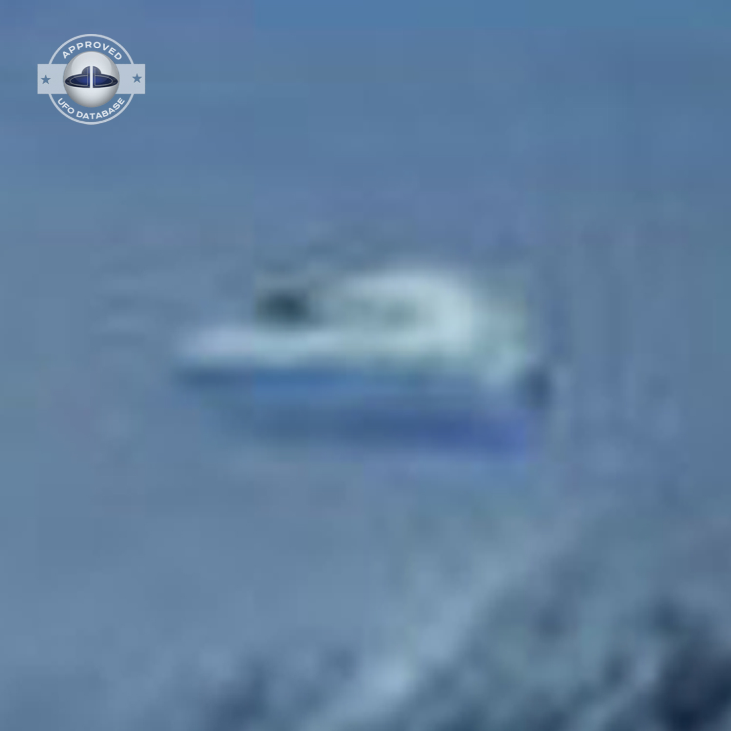 UFO picture taken inside a car showing a UFO with a pod spaceship look UFO Picture #39-5