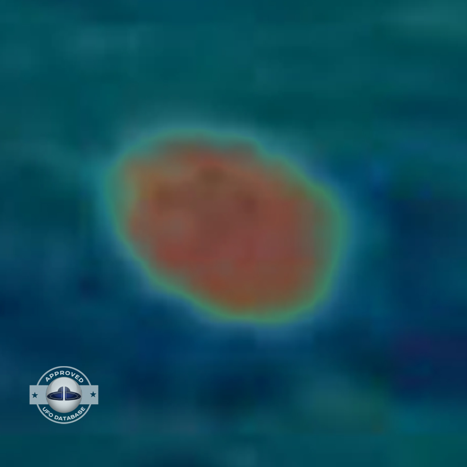 The UFO came out from a light in the cloudy sky during sunset UFO Picture #76-7