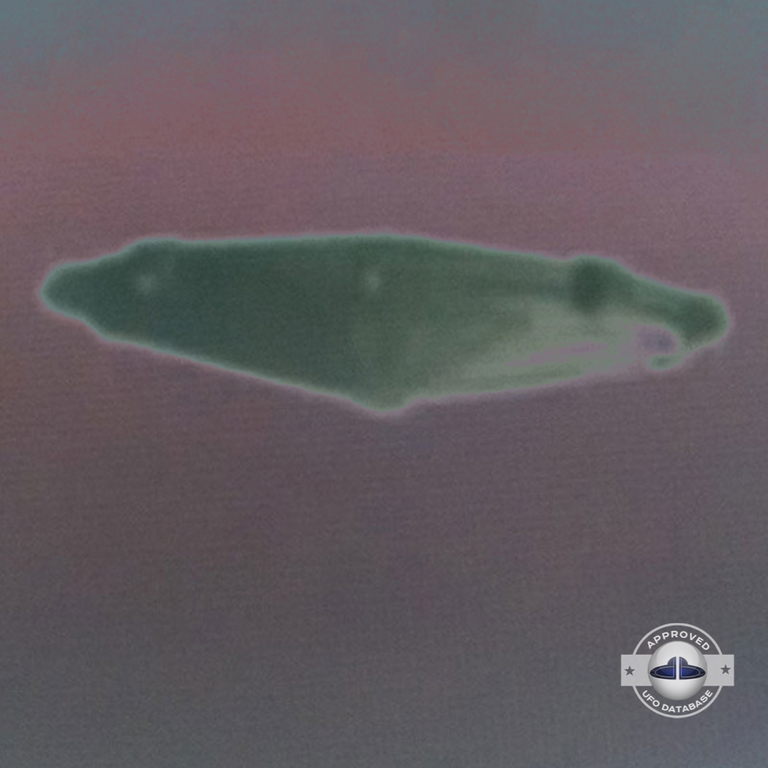 Students saw in amazement the UFO with a metallic flying saucer shape UFO Picture #90-4