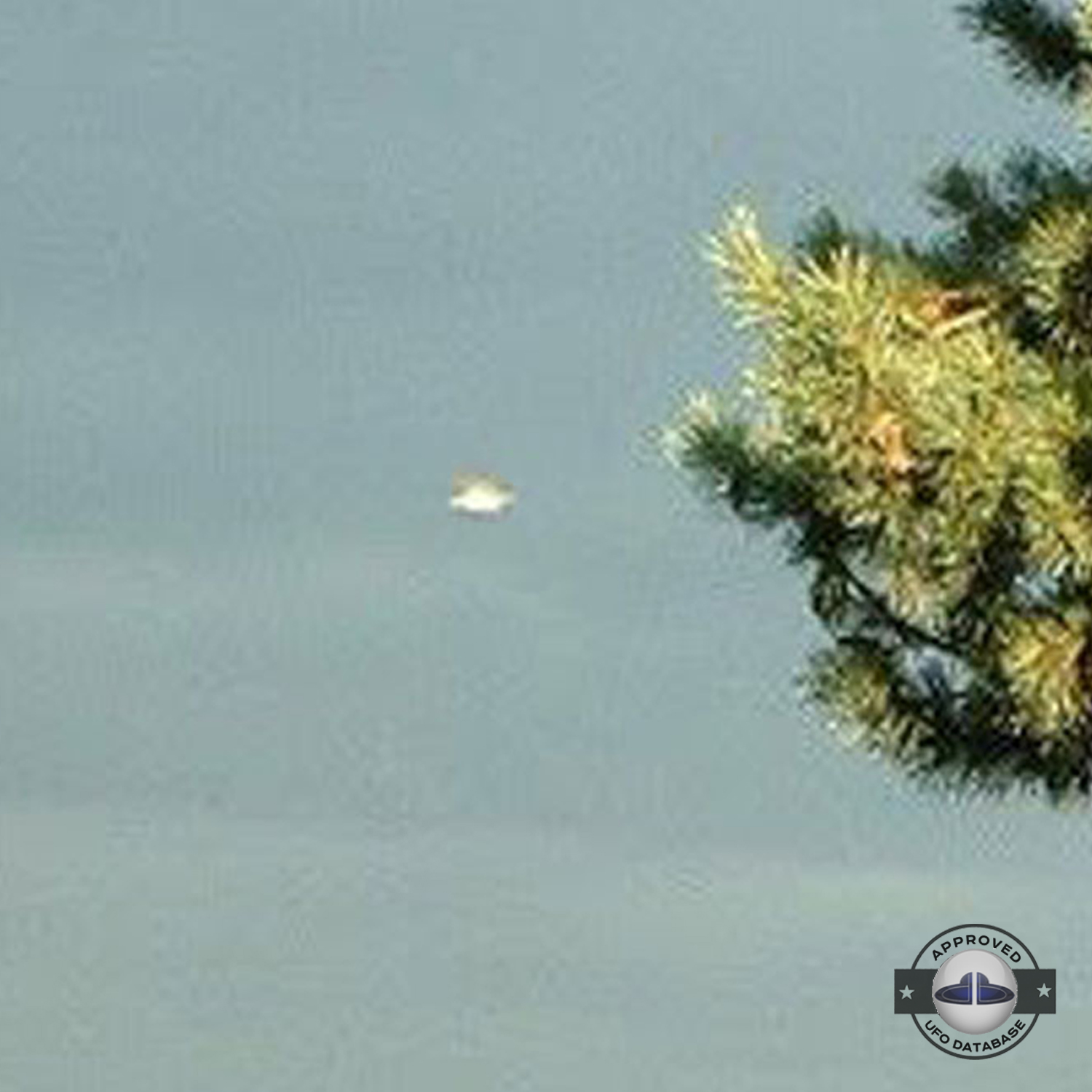 UFO picture - UFO passing in a sunset sky over houses | Watford, UK UFO Picture #142-4