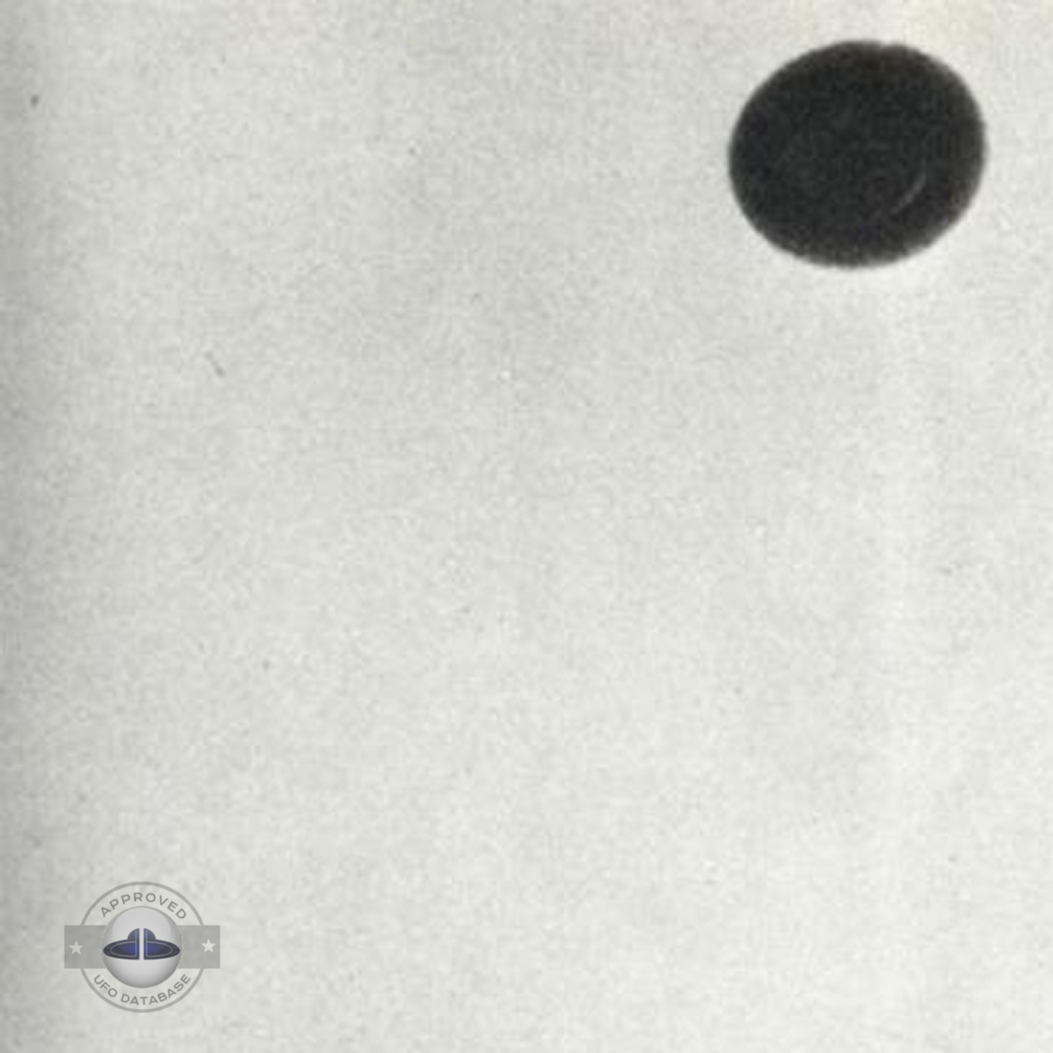Round UFO over the chimney of an unknown building - 1950s UFO Picture UFO Picture #107-2