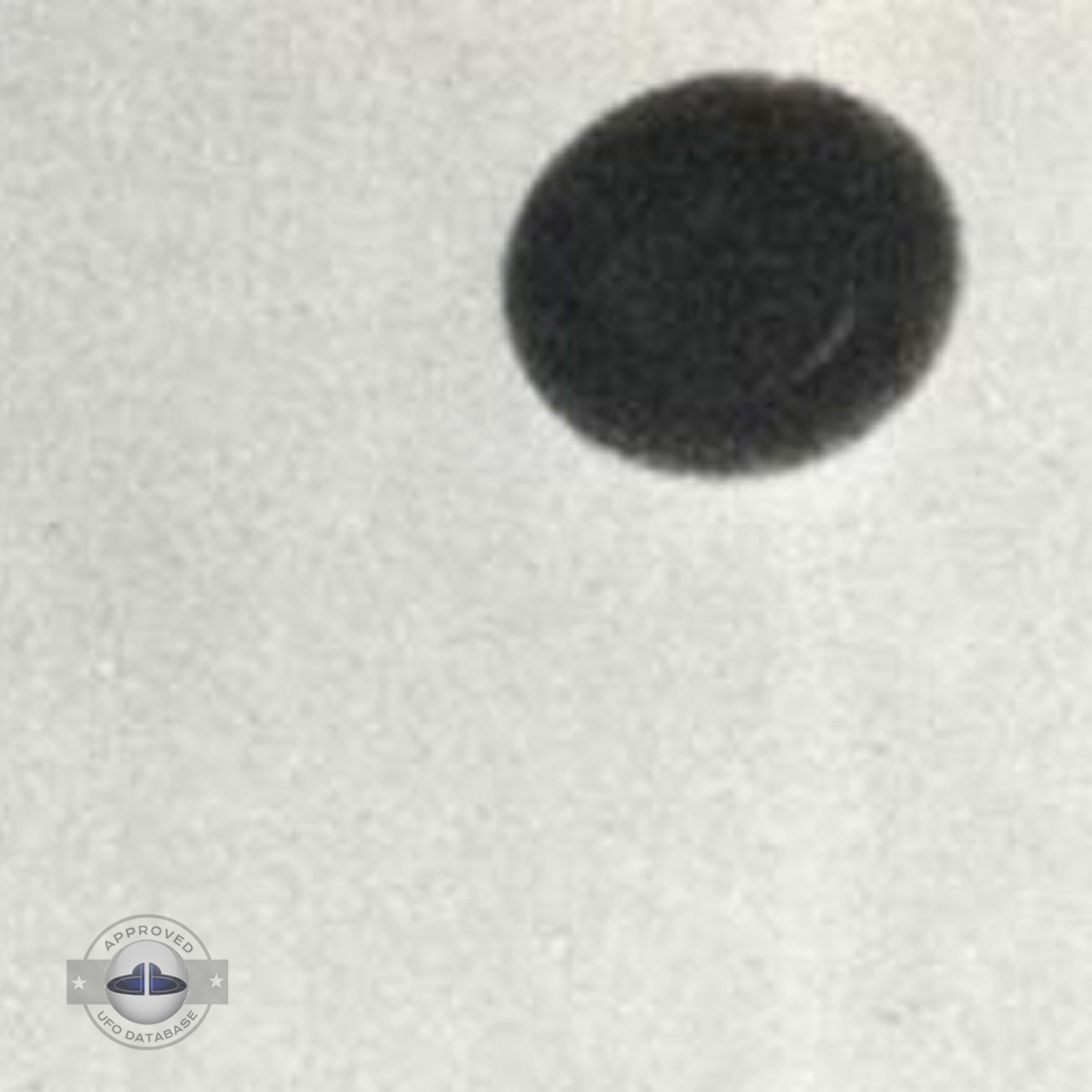 Round UFO over the chimney of an unknown building - 1950s UFO Picture UFO Picture #107-3