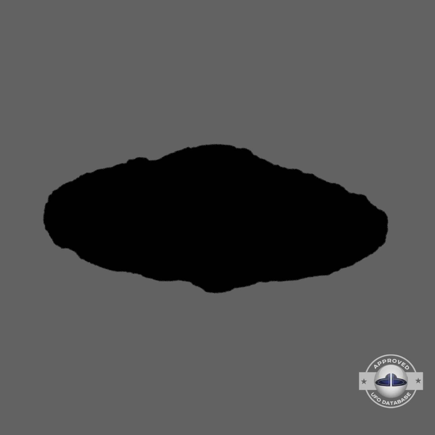 The UFO has a Saturn shape and can be seen at nightfall over a house UFO Picture #65-6