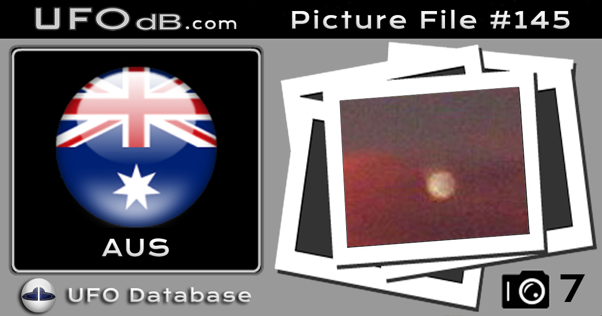 UFO picture shot on dusk at Waroona in the Peel region of Australia