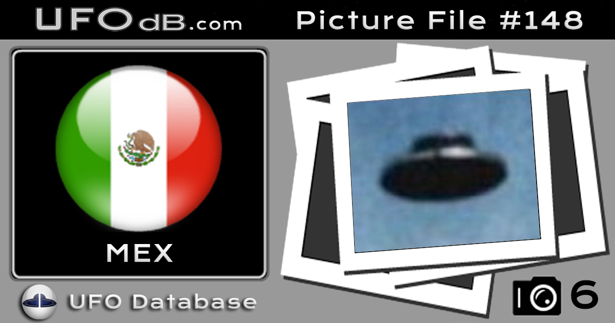 UFO picture - UFO in clear blue sky over one of the pyramid | Mexico