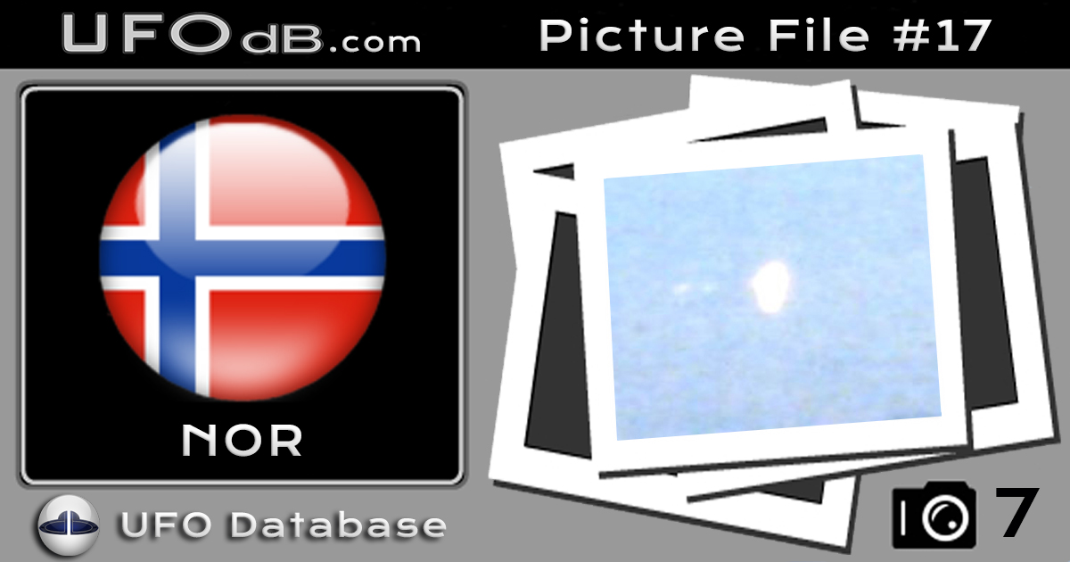 UFO picture taken over the 15 km long Hessdalen valley. Holtalen
