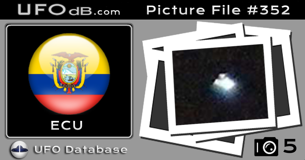 Moon picture captures bright white glowing UFO over a city in Ecuador