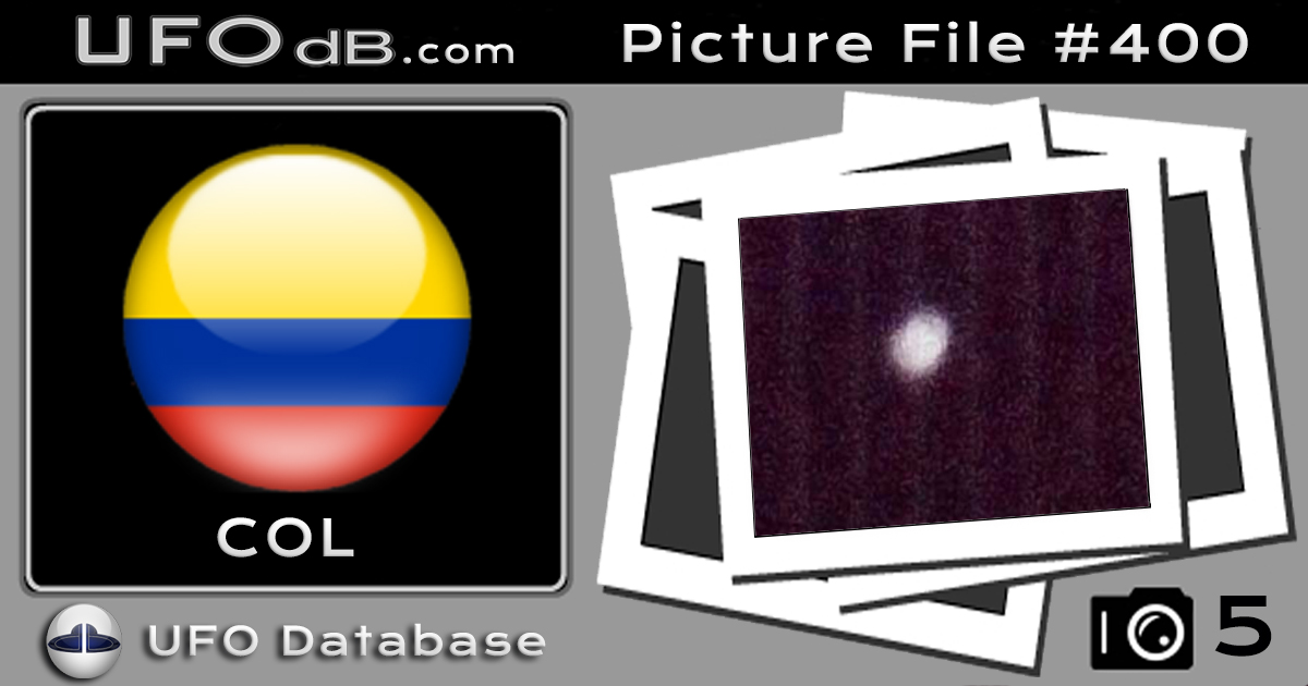 Picture of a Small white probe UFO caught in the backyard Bogota 2012