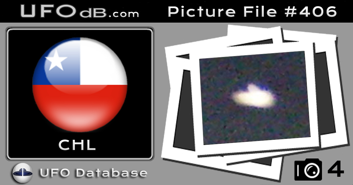 White Saucer ufo caught on picture at night over Curico, Chile - 2012