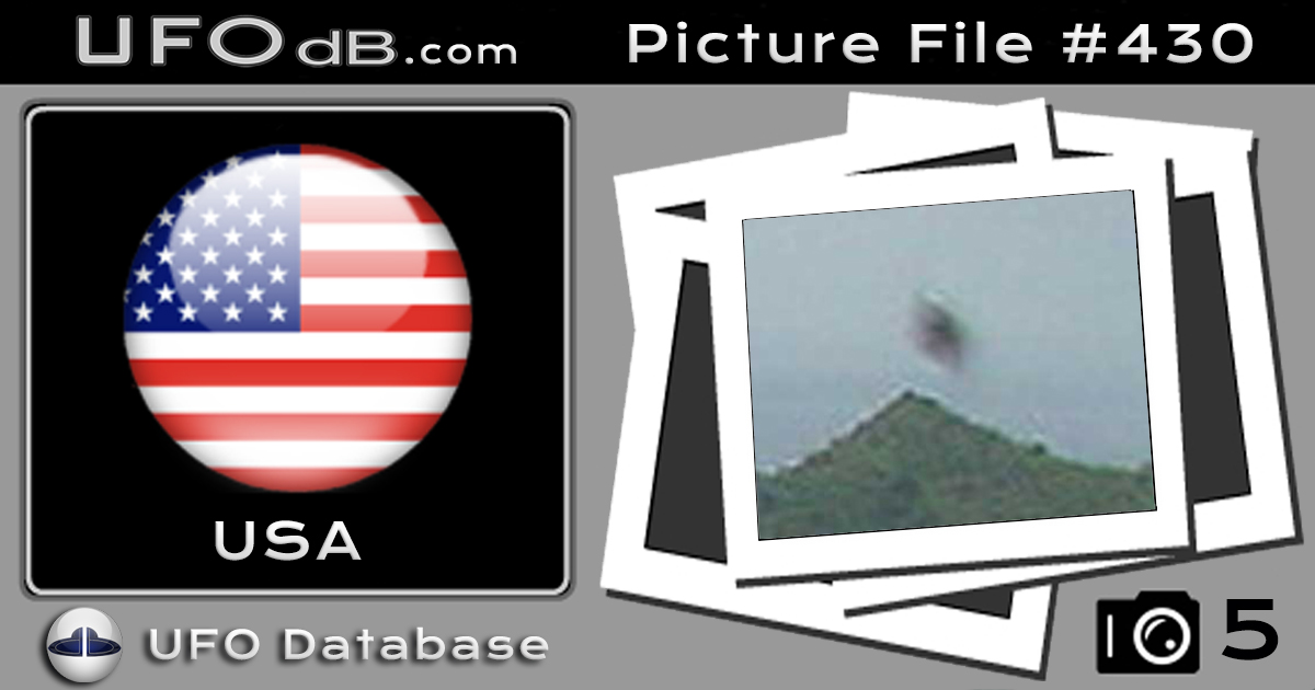 UFO caught on picture over mountain in Oahu, Hawaii in June 2004