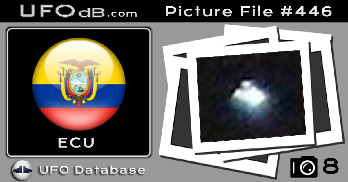 Moon picture reveals bright UFO in the night sky in Ecuador in 2009
