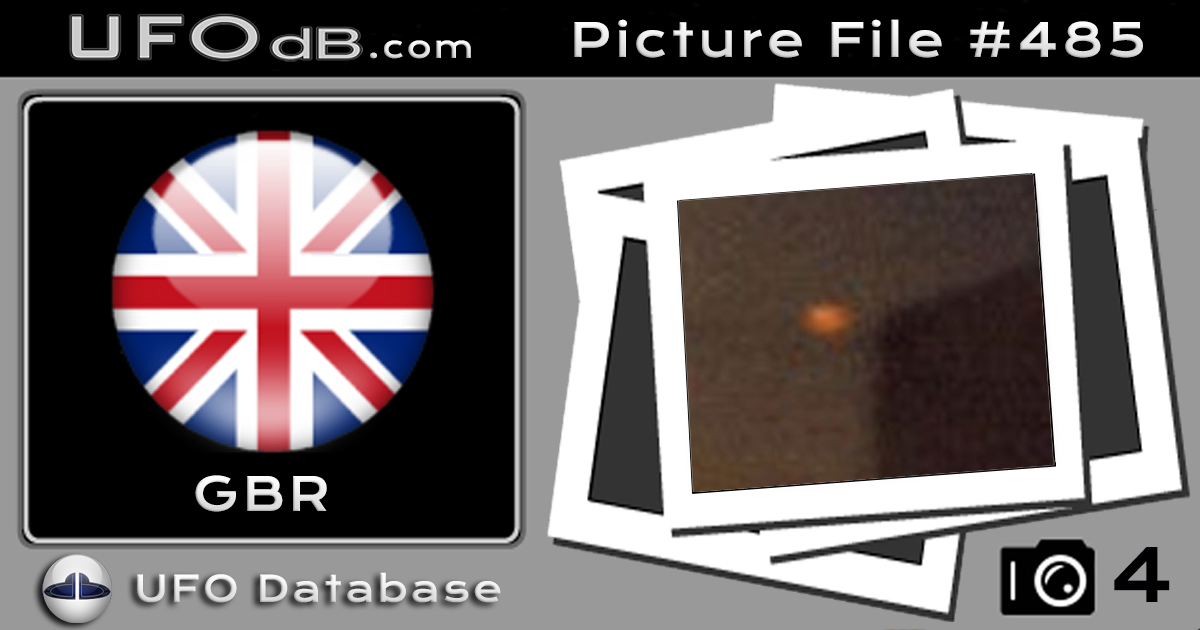 Glowing Orange Sphere UFO caught on picture in Sheffield UK in 2012