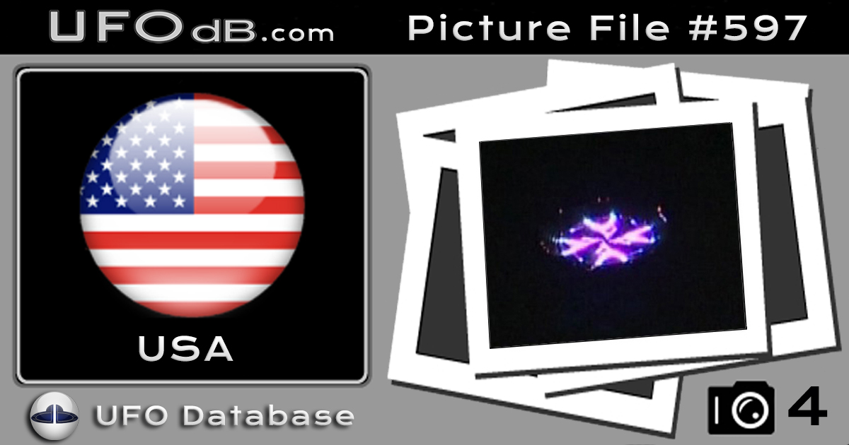 It was a big flying object UFO with purple or teal light - Los Banos