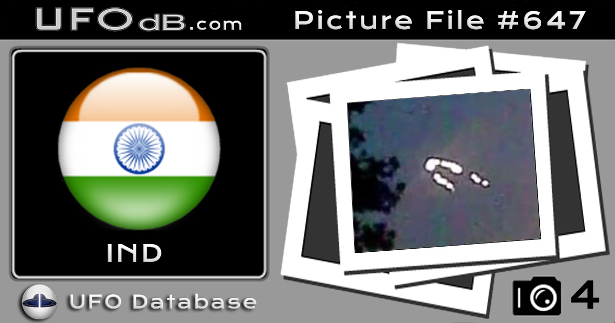 UFO with several lights caught on picture in Chandigarh, India 2009