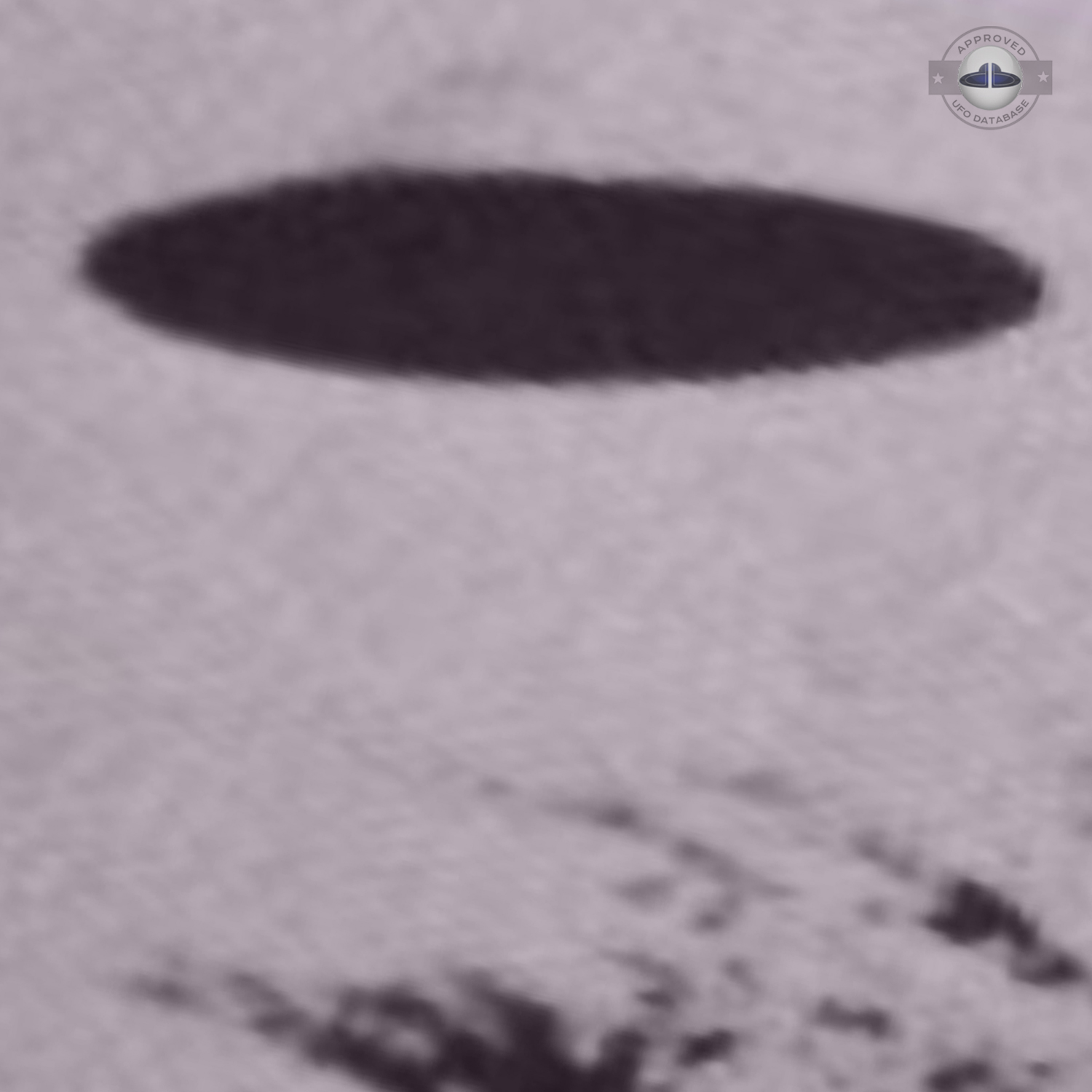 Old black and white picture of UFO in Red Bud Illinois in the USA UFO Picture #12-4