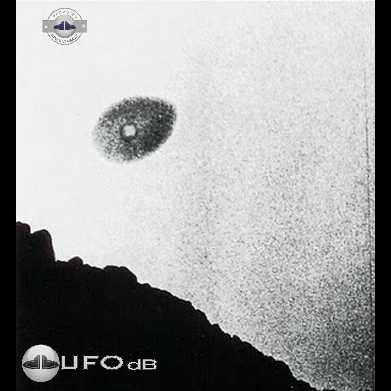 UFO was photograph in the early lights of dawn on May 17 1958 USA UFO Picture #127-1