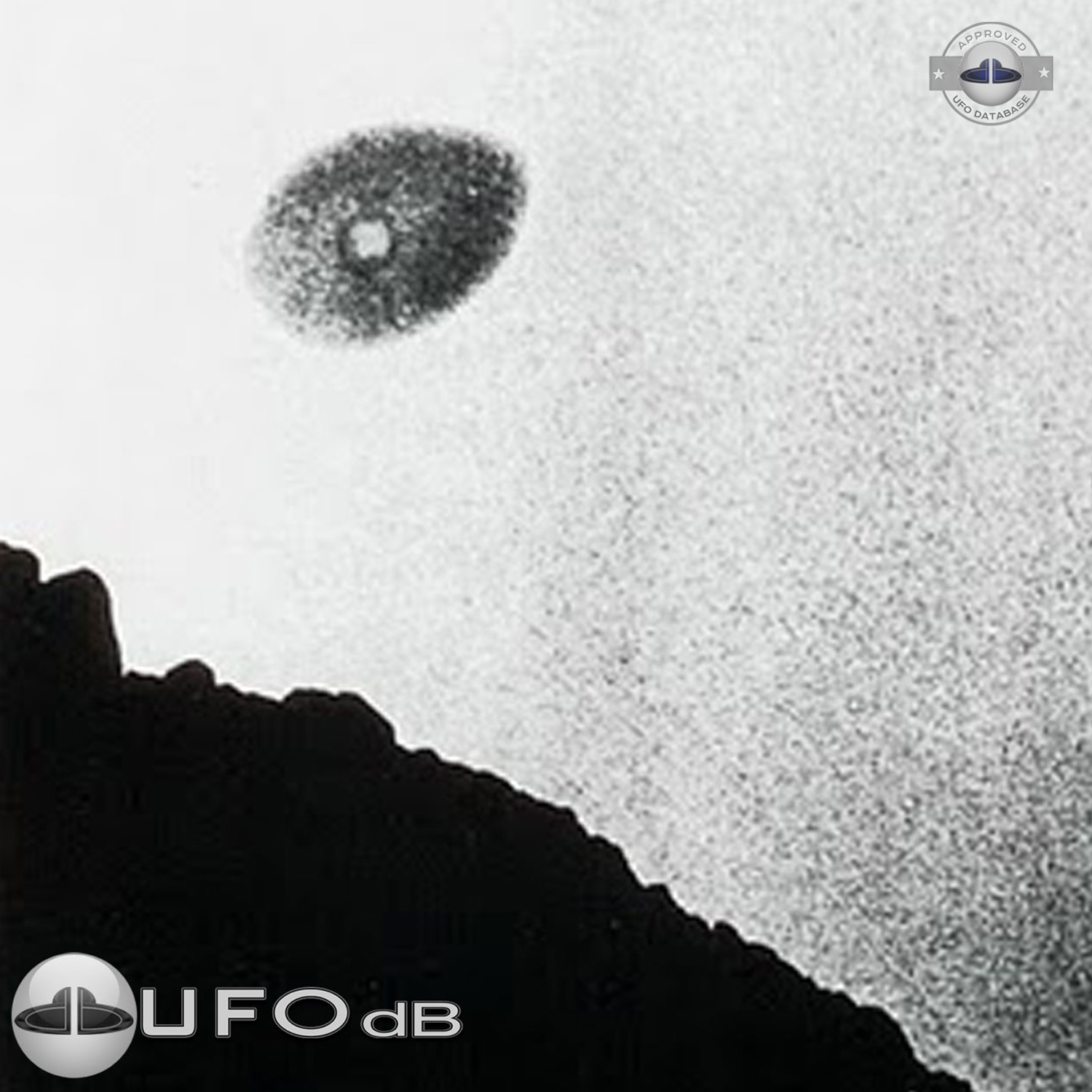 UFO was photograph in the early lights of dawn on May 17 1958 USA UFO Picture #127-2