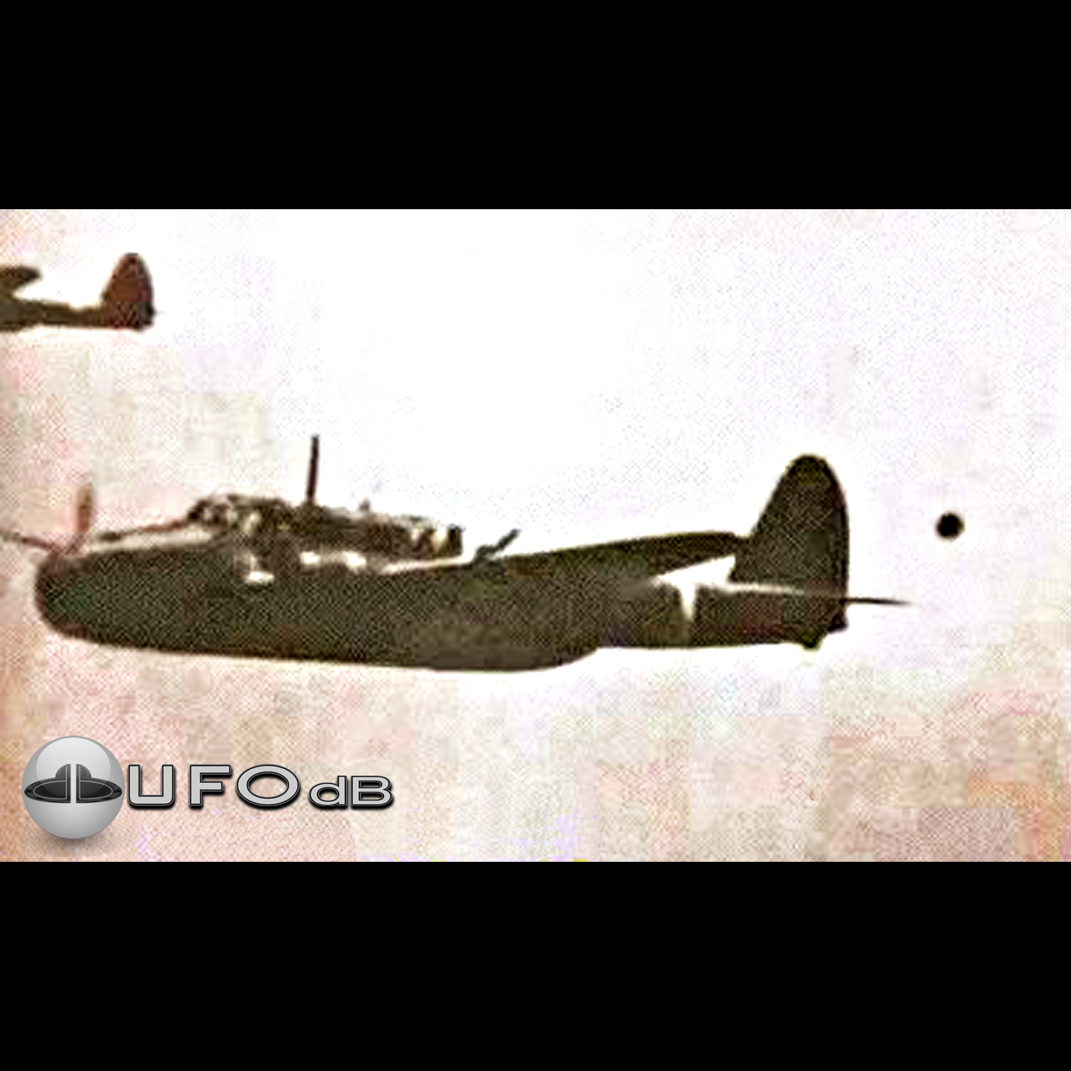 World War II Japanese Sally Bomber followed by UFO (Foo Fighters) UFO Picture #209-1