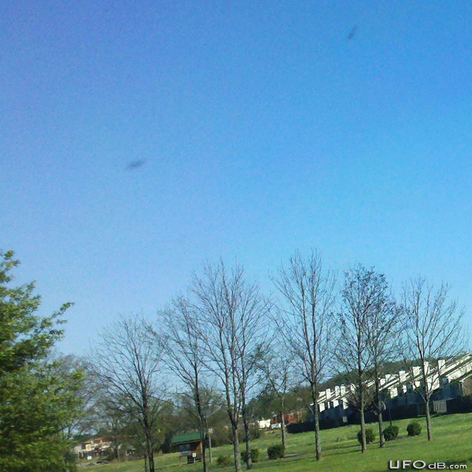 Picture shot from car captures two UFOs in Tempe, Arizona | April 2011 UFO Picture #249-2