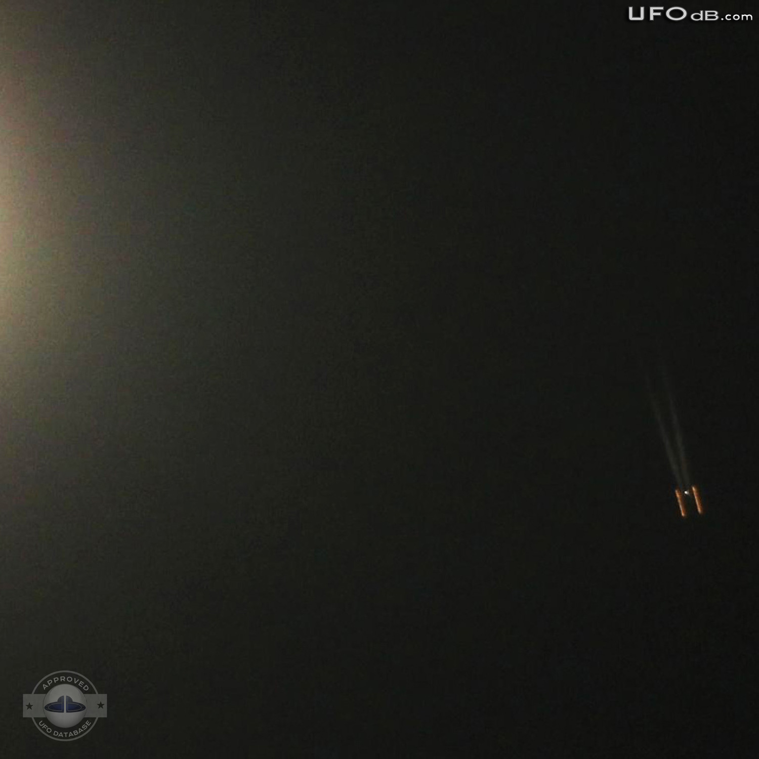Moon picture captures a very strange shaped UFO | Louisiana USA 2011 UFO Picture #257-2