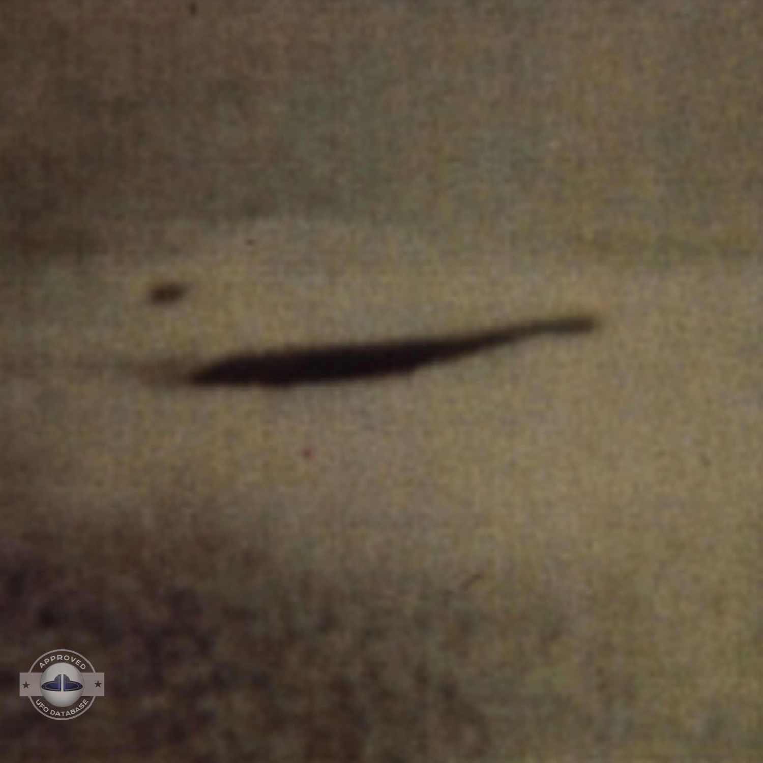 One of the oldest UFO picture taken in 1944 UFO over a house UFO Picture #33-3