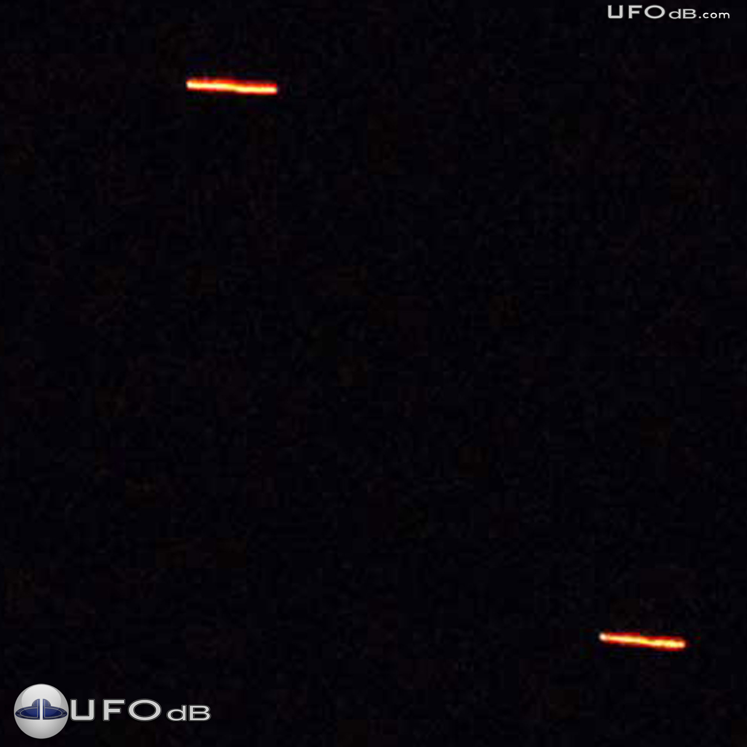 Two orbs UFO over Agimak Lake near Ignace in Ontario Canada, July 2011 UFO Picture #357-1