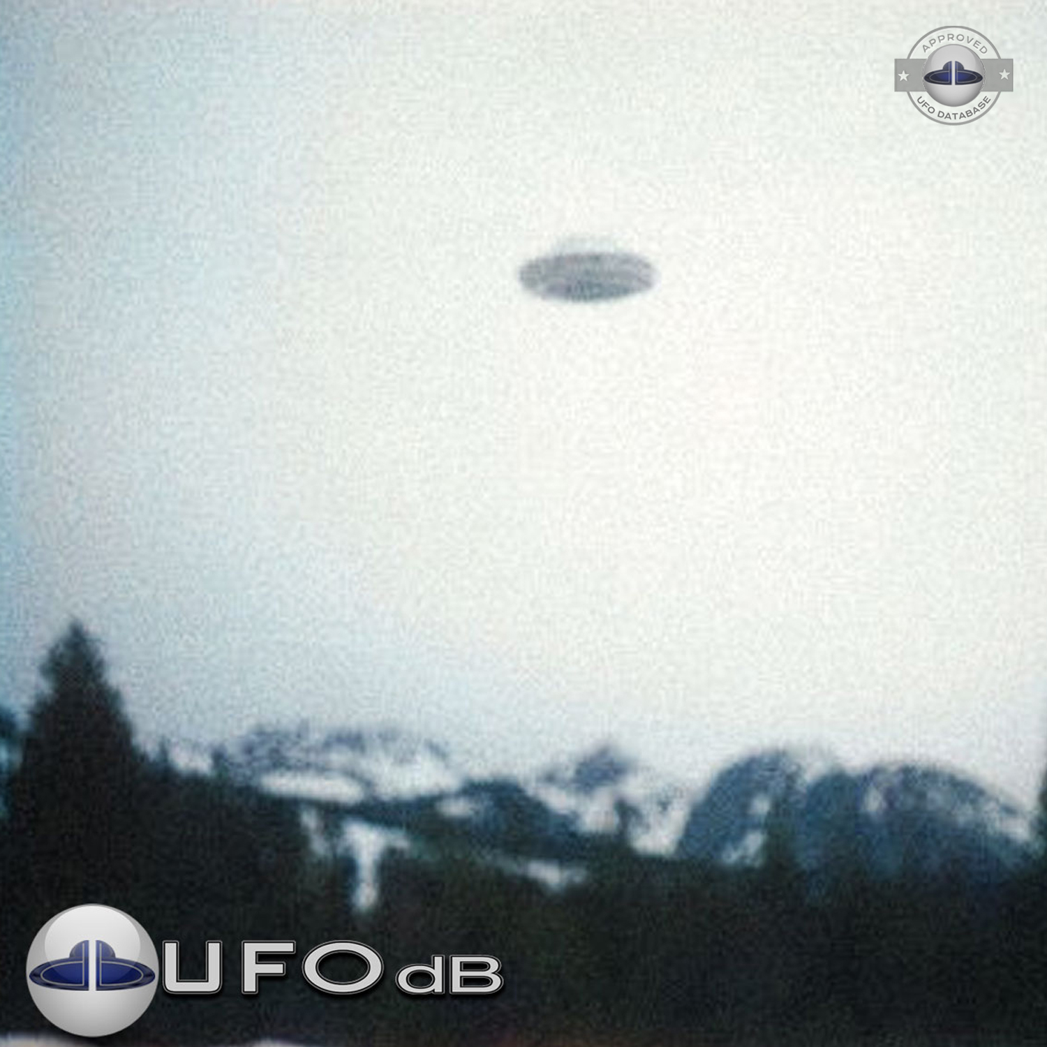 UFO picture showing UFO over snowy mountains during the day UFO Picture #36-2
